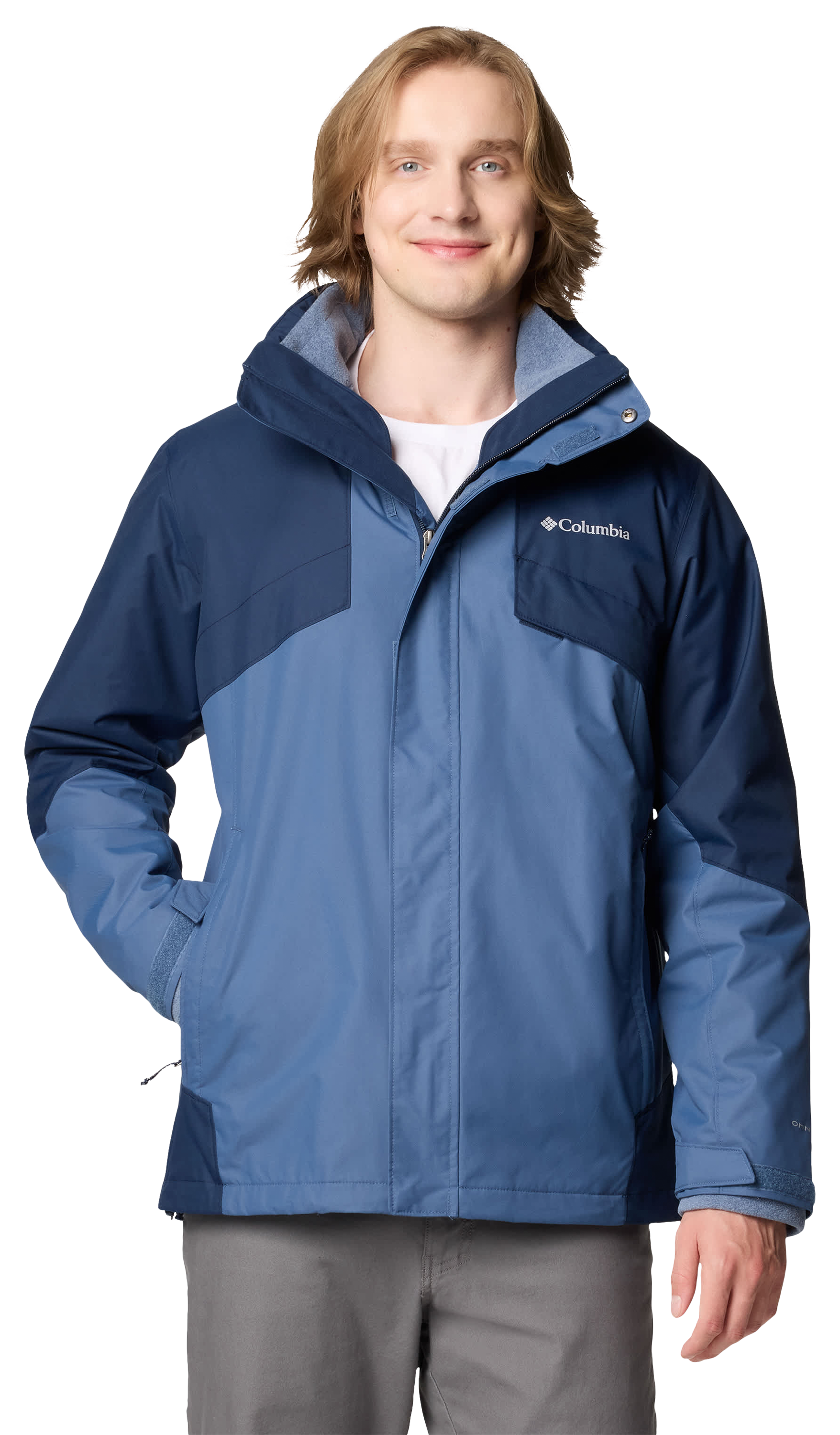 Image of Columbia Bugaboo III Fleece Interchange Jacket for Men - Dark Mountain/Collegiate Navy - 3XT