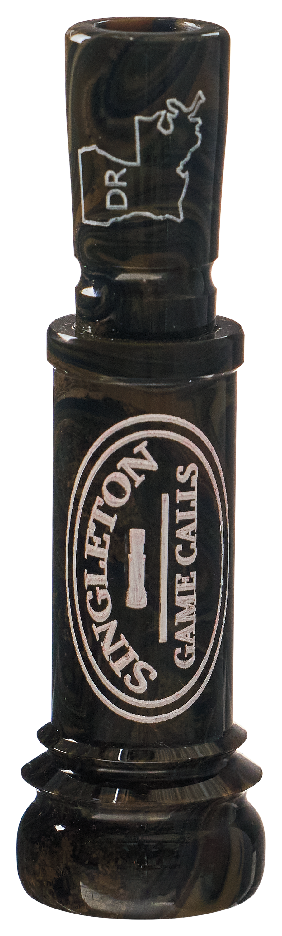 Image of Singleton Game Calls Macks Exclusive La Cut Double Reed Duck Call - Woodland Camo XT