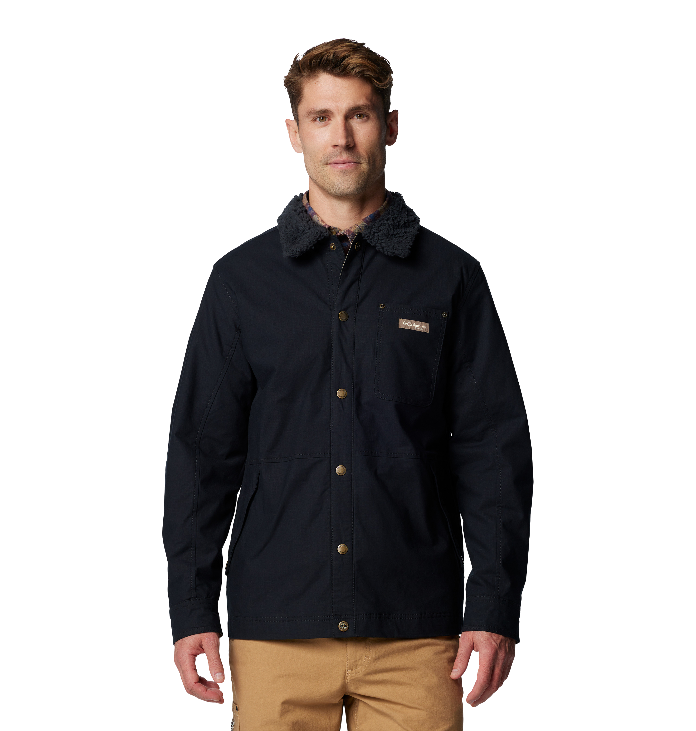 Image of Columbia Roughtail Utility Jacket - Black/Timberwoods Camo - XL