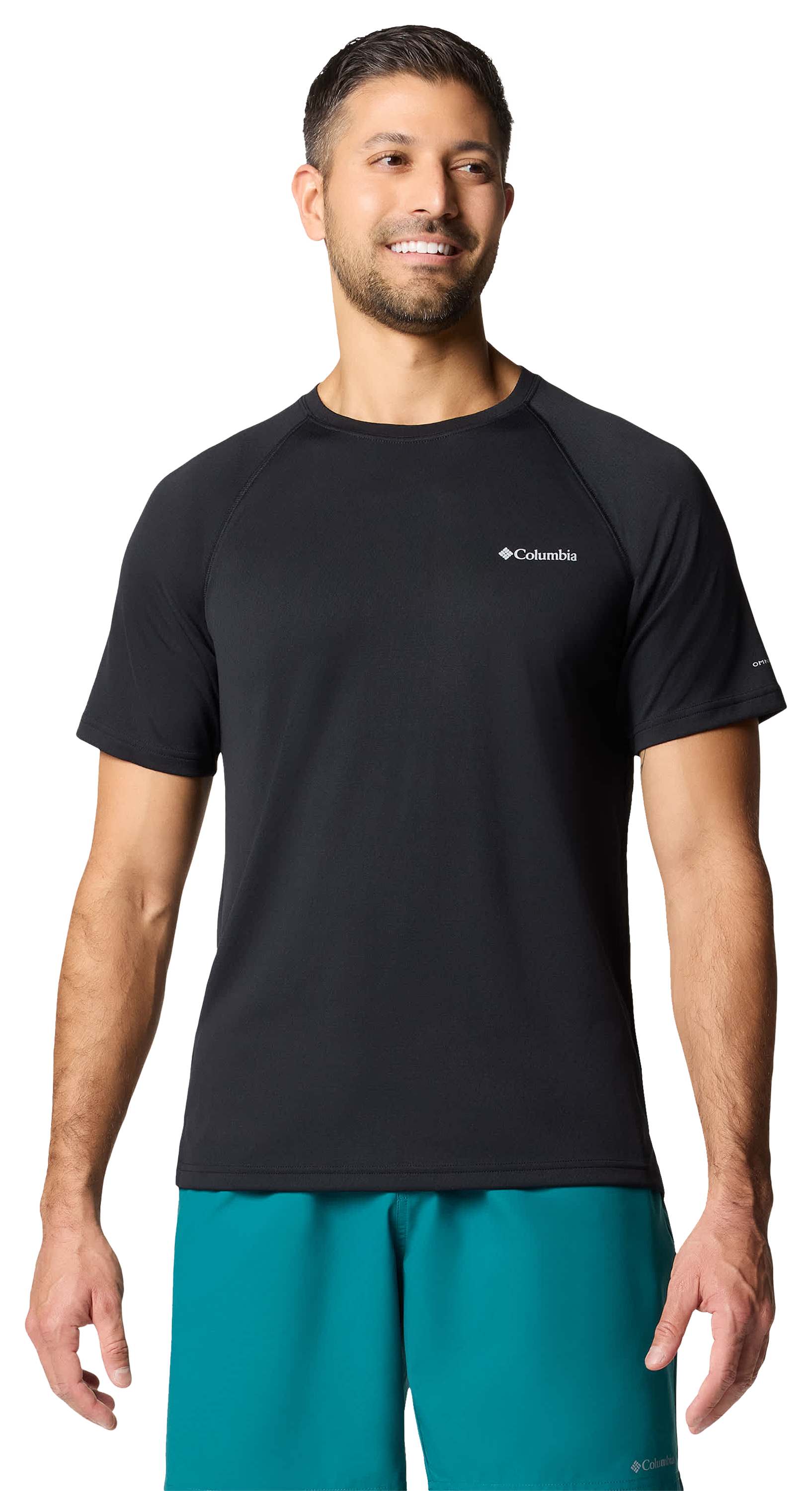 Image of Columbia Alpine Chill Pro Short-Sleeve Crew-Neck Shirt for Men - Black - L