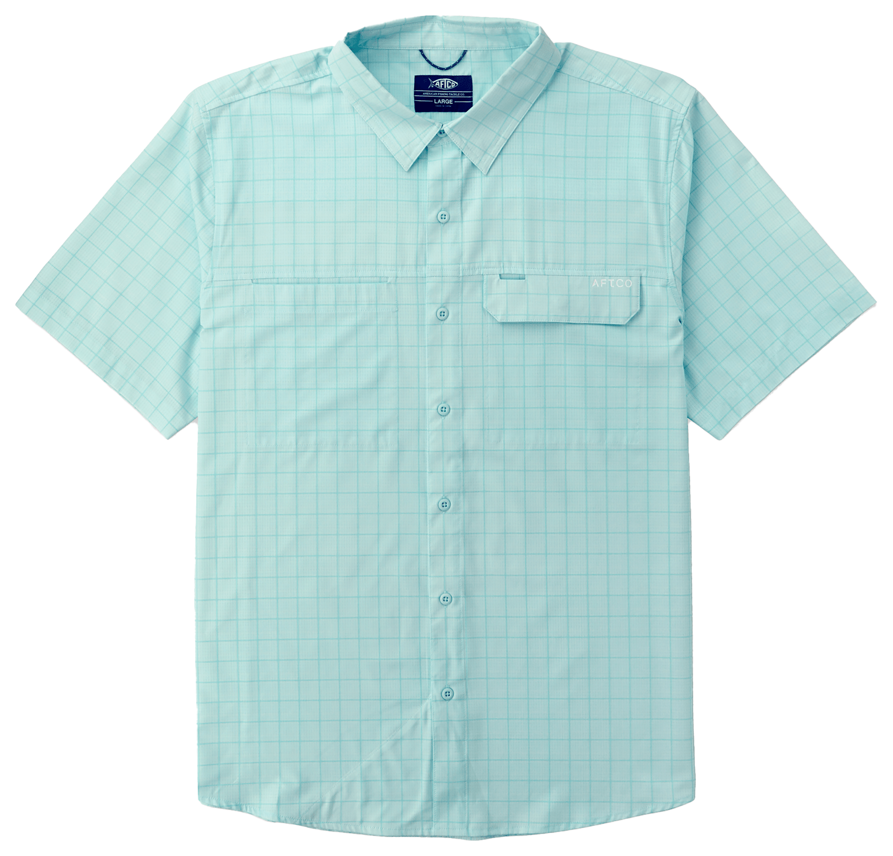 Image of AFTCO Air-O-Mesh Tech Short-Sleeve Shirt for Men - Salt Air