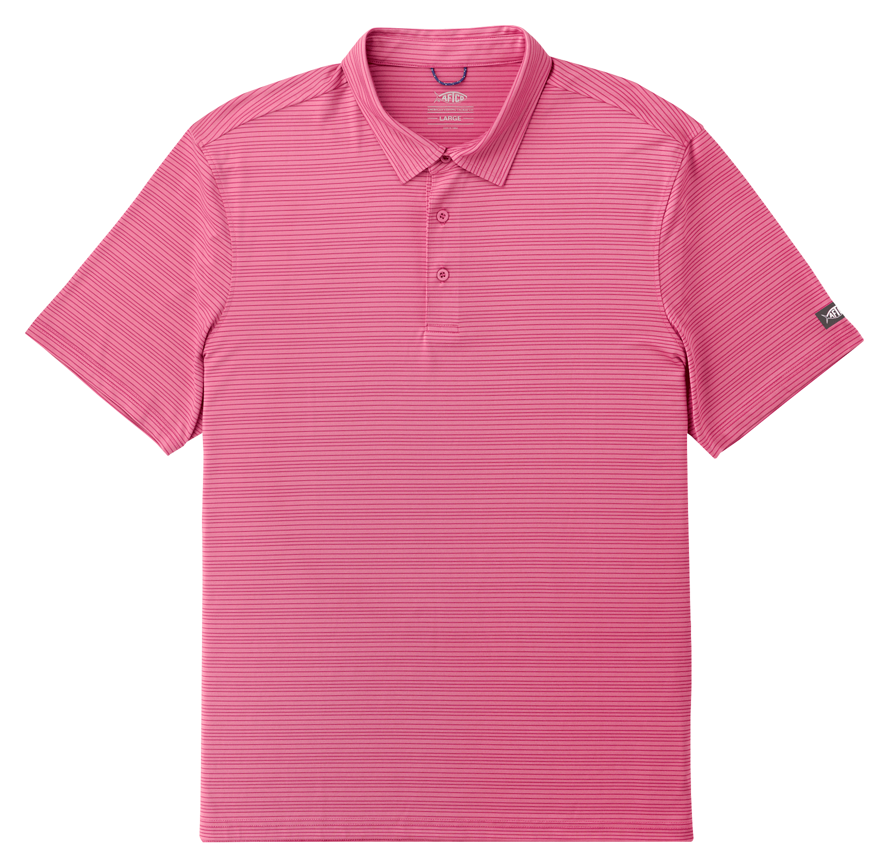 Image of AFTCO Link Performance Short-Sleeve Polo - Flamingo Pink