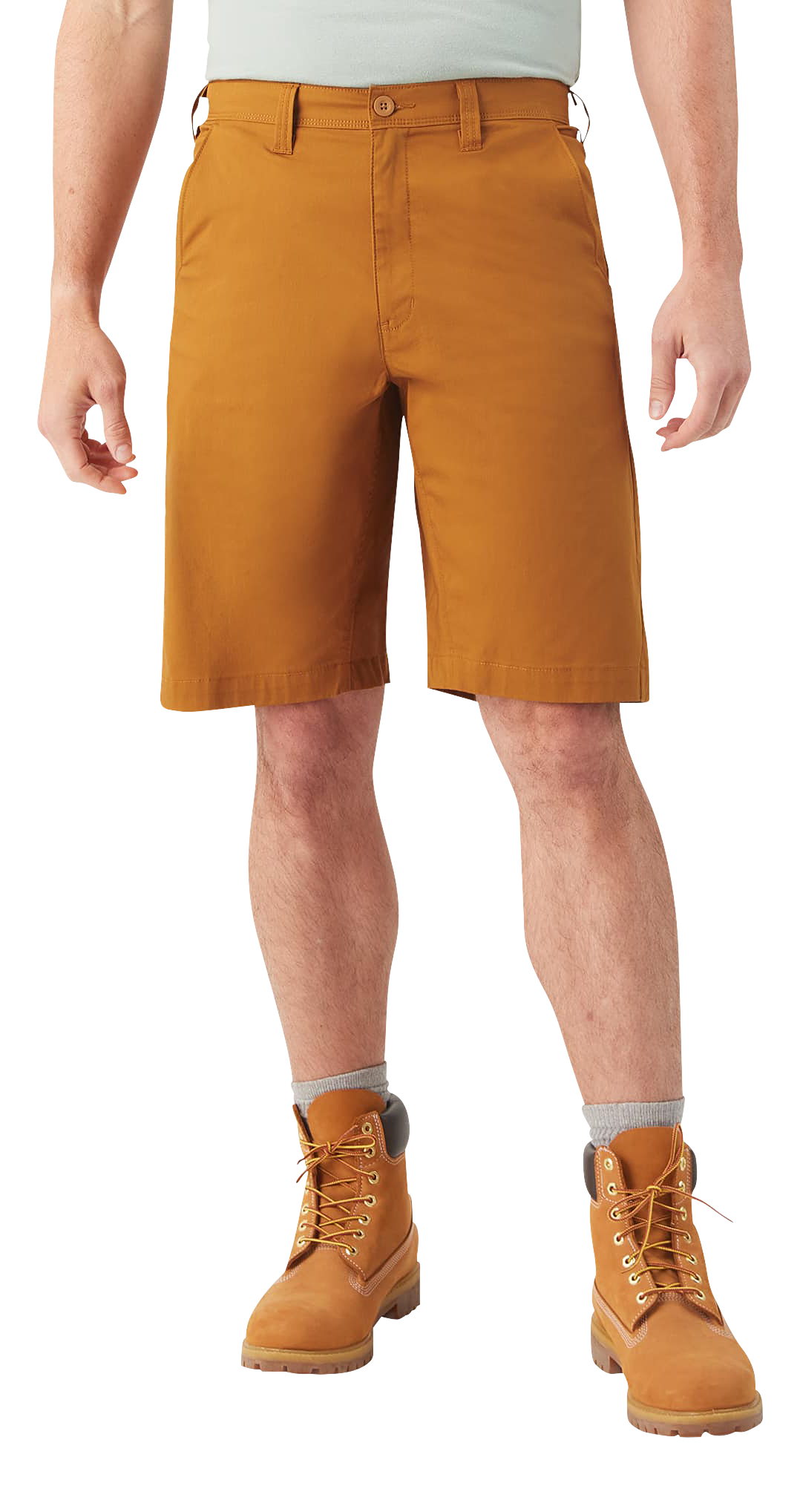 Image of Dickies FLEX Cooling Temp-iQ Regular-Fit 11'' Utility Shorts for Men - Brown Duck