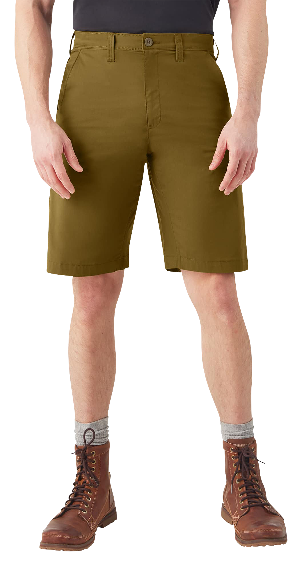 Image of Dickies FLEX Cooling Temp-iQ Regular-Fit 11'' Utility Shorts for Men - Dark Olive