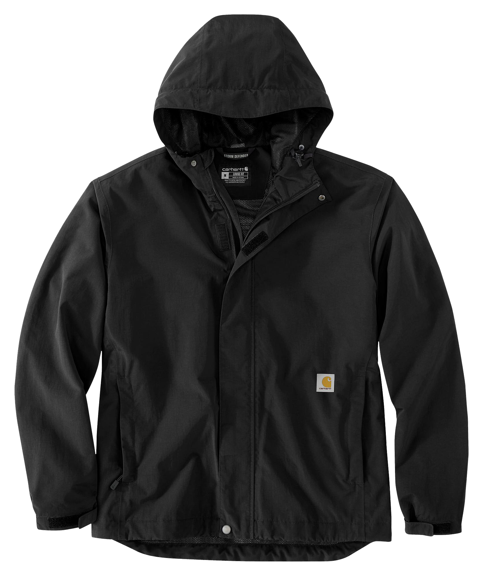 Image of Carhartt Storm Defender Loose-Fit Lightweight Jacket for Men - Black - XLT