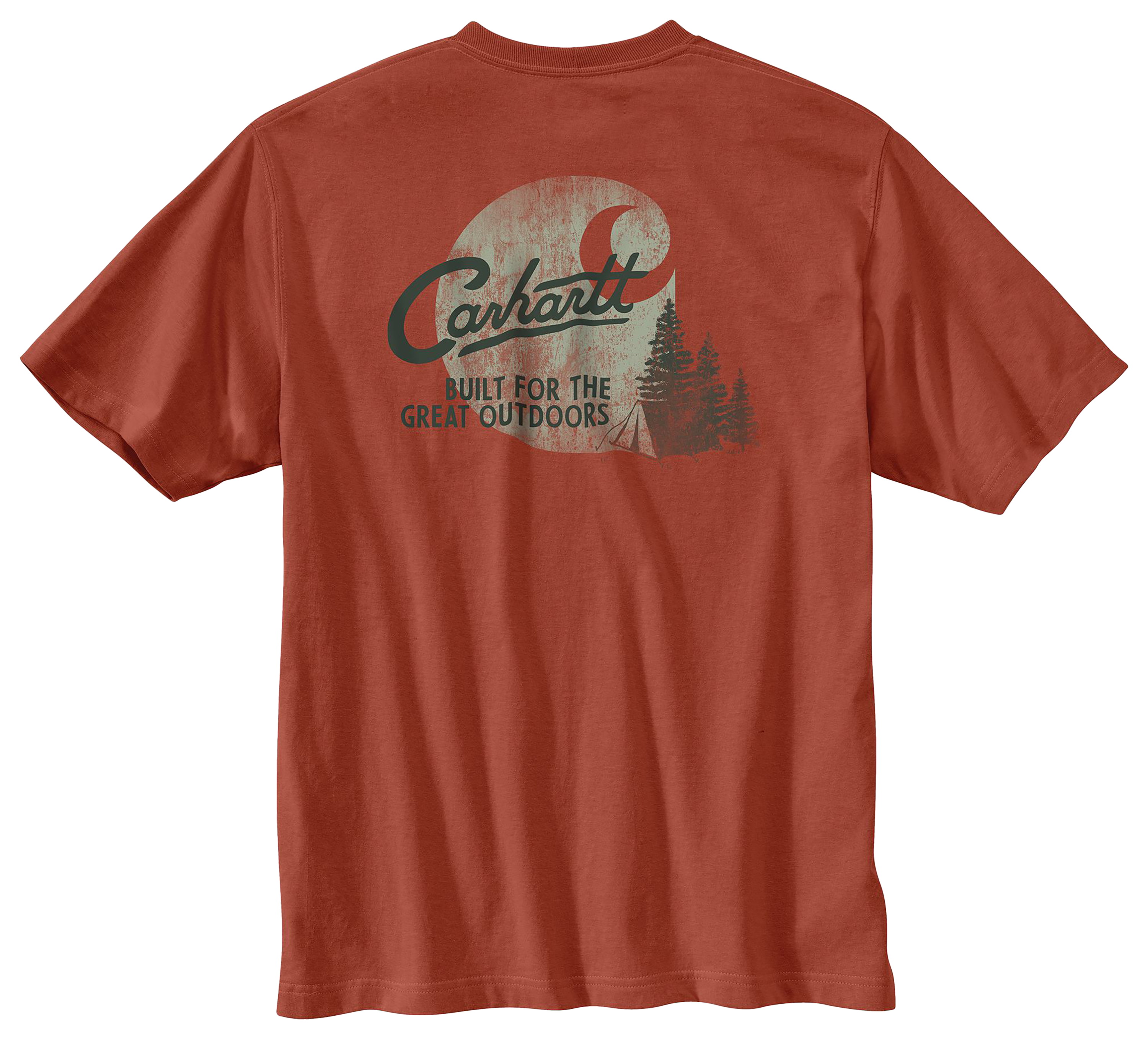 Image of Carhartt Relaxed-Fit Lightweight Camp Graphic Short-Sleeve Pocket T-Shirt for Men