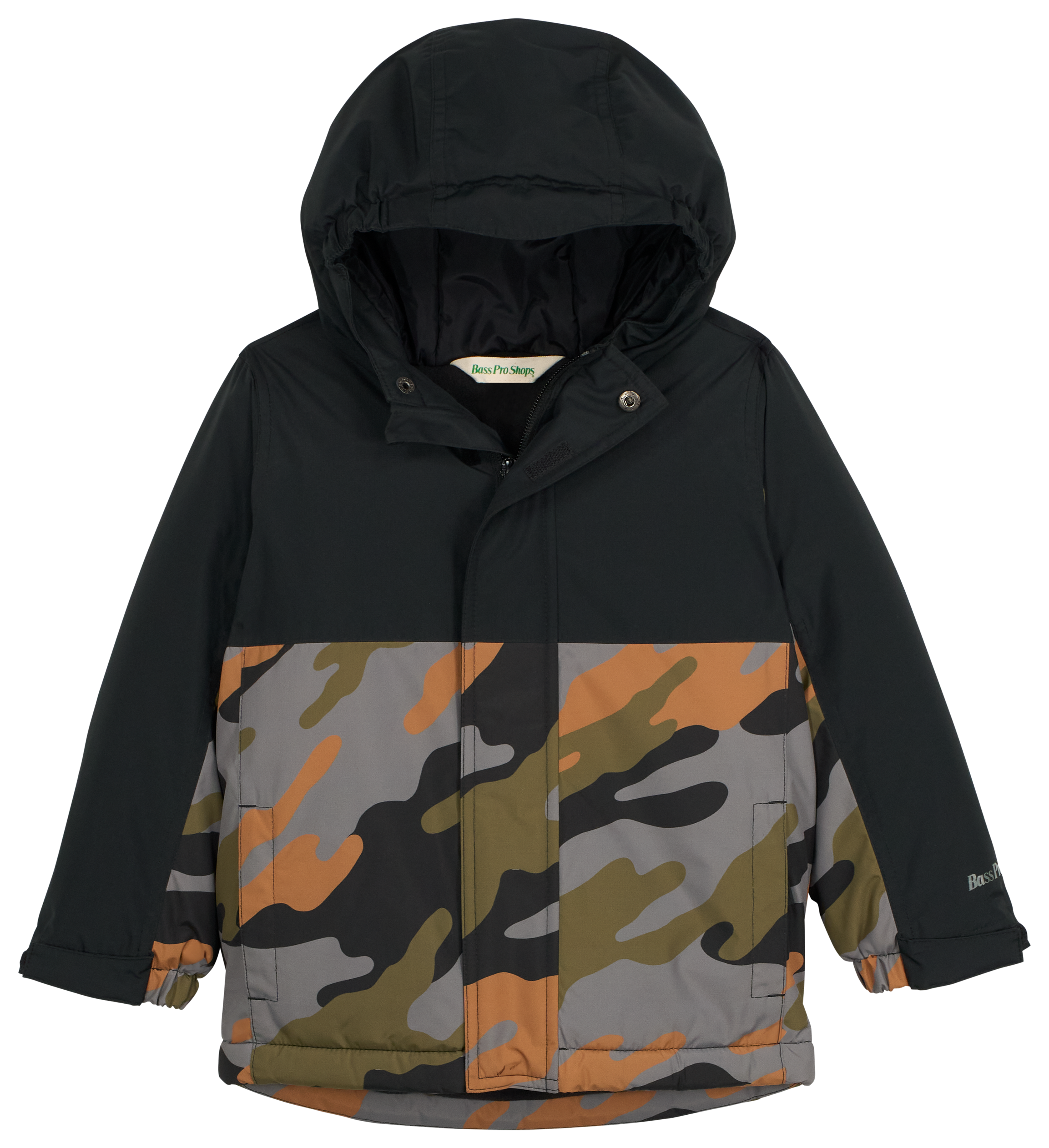 Image of Bass Pro Shops Parka for Toddlers - Black Camo - 2T