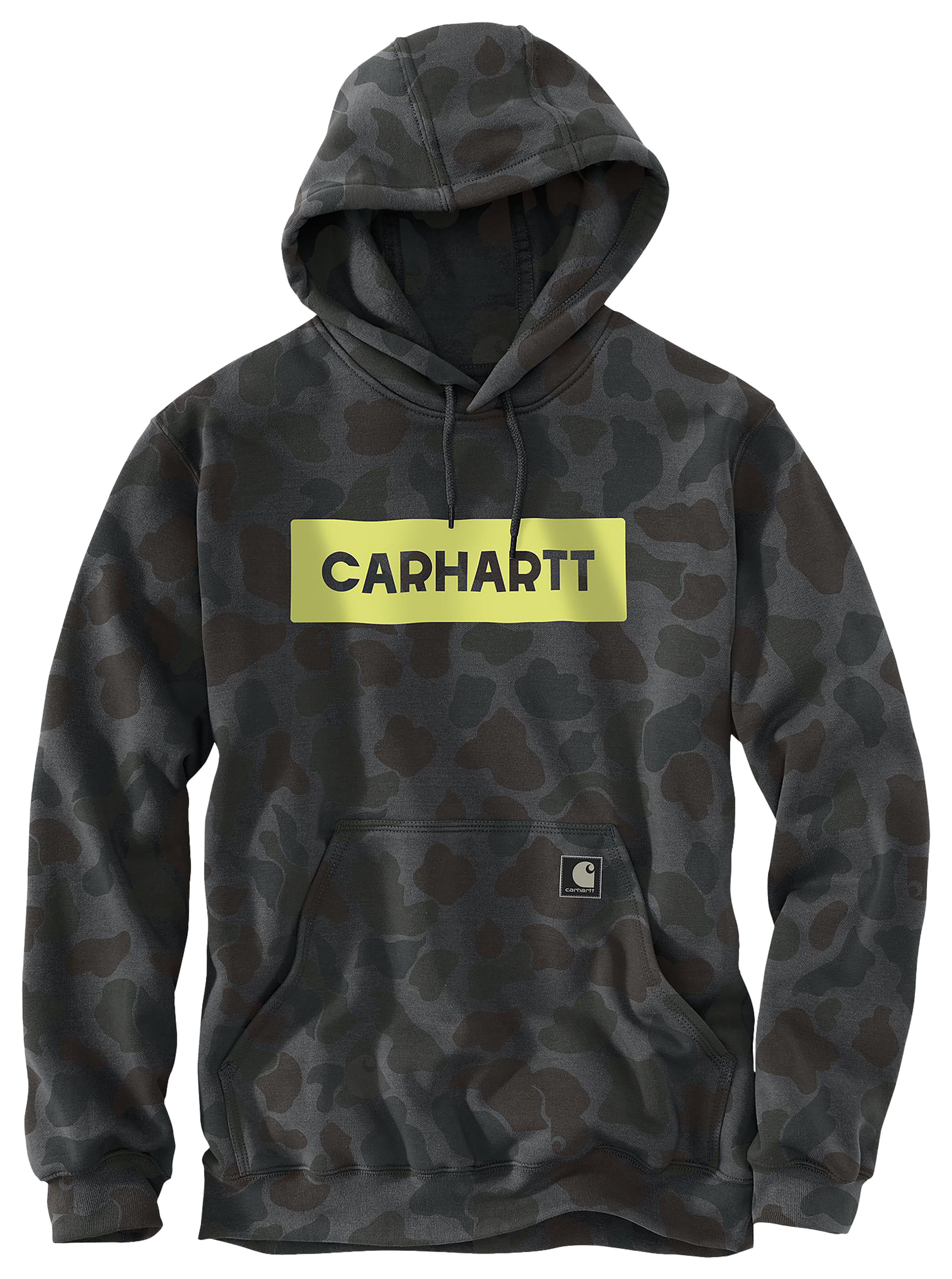Image of Carhartt Loose-Fit Midweight Camo Graphic Hooded Sweatshirt for Men - Shadow Signature Camo - XL