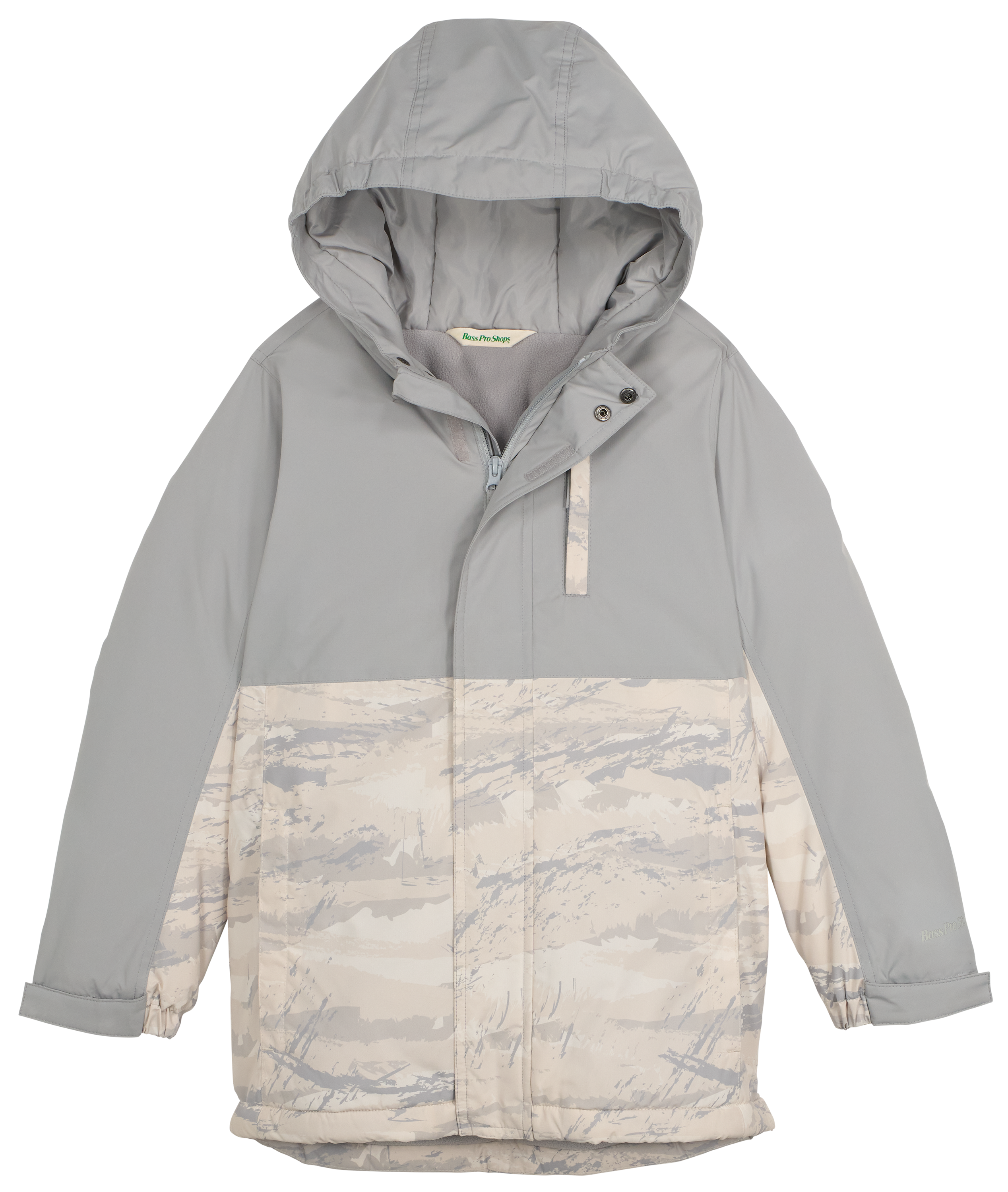 Image of Bass Pro Shops Insulated Parka for Boys - Grey Camo - 4-5