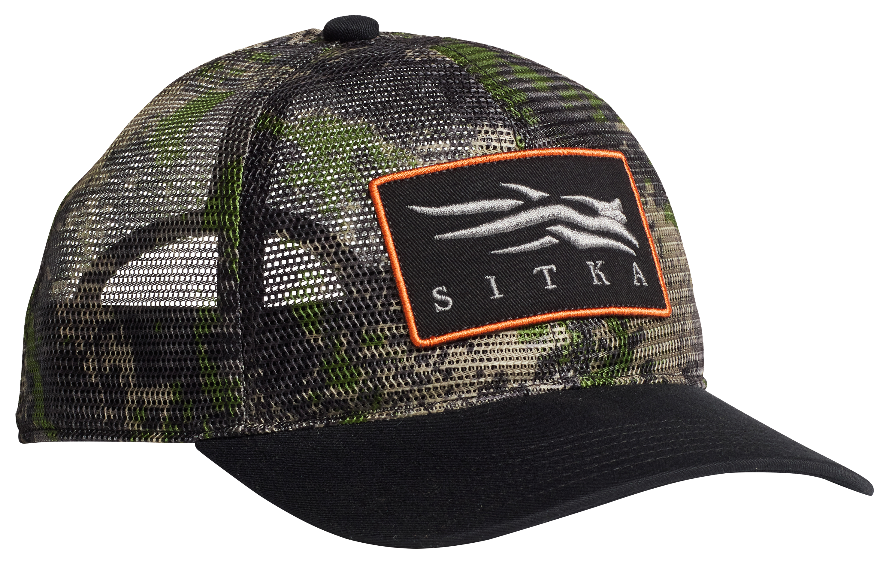 Image of SITKA Icon Mesh Mid Pro Trucker - Black/Optifade Cover
