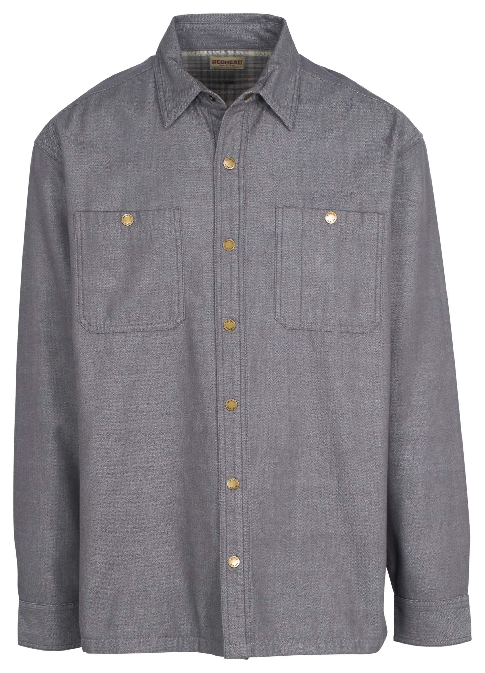 RedHead Flannel-Lined Twill Snap-Front Shirt Jacket for Men
