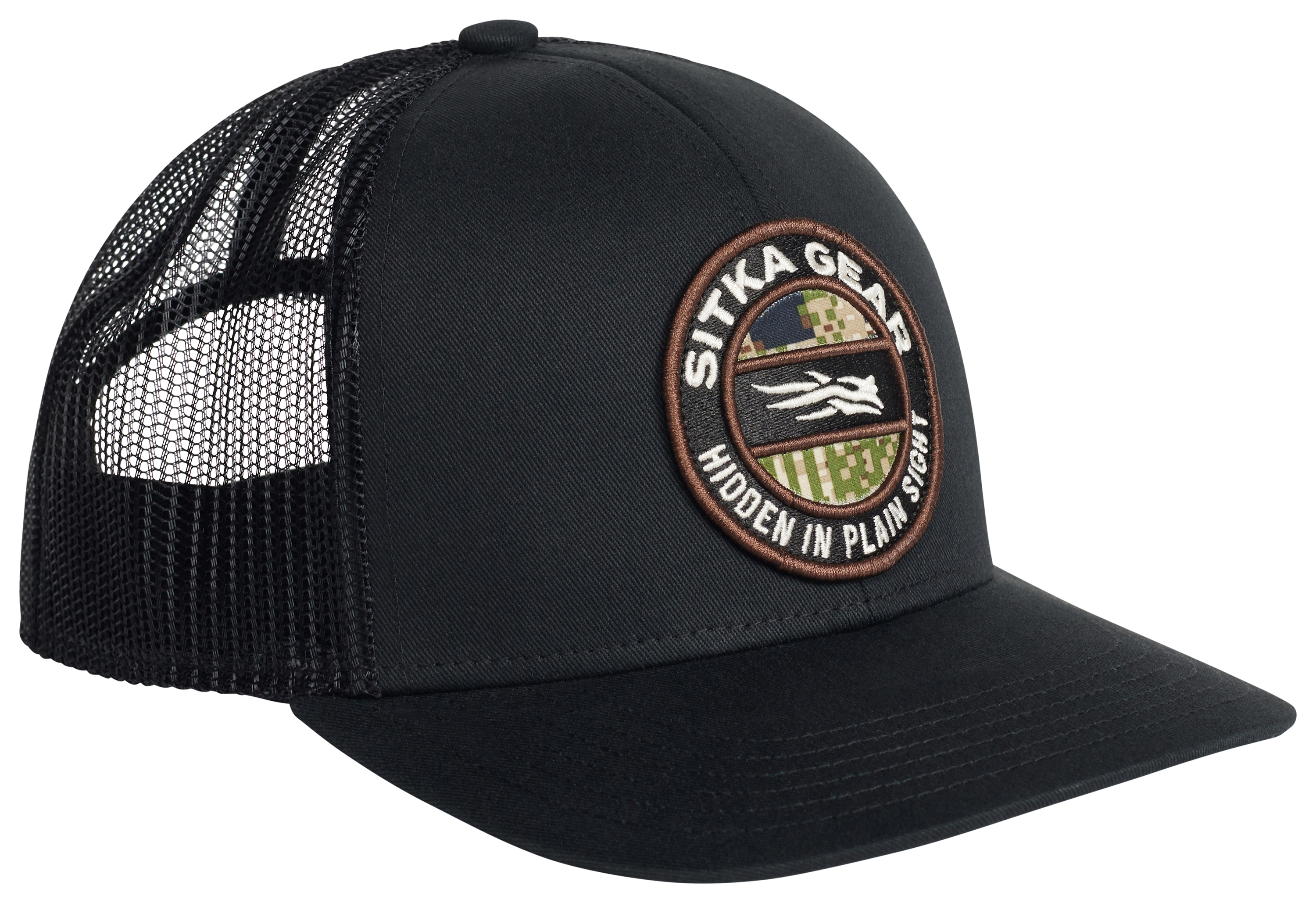 Image of SITKA Hidden OPTIFADE Mesh Mid-Pro Trucker Cap - Black/Optifade Subalpine