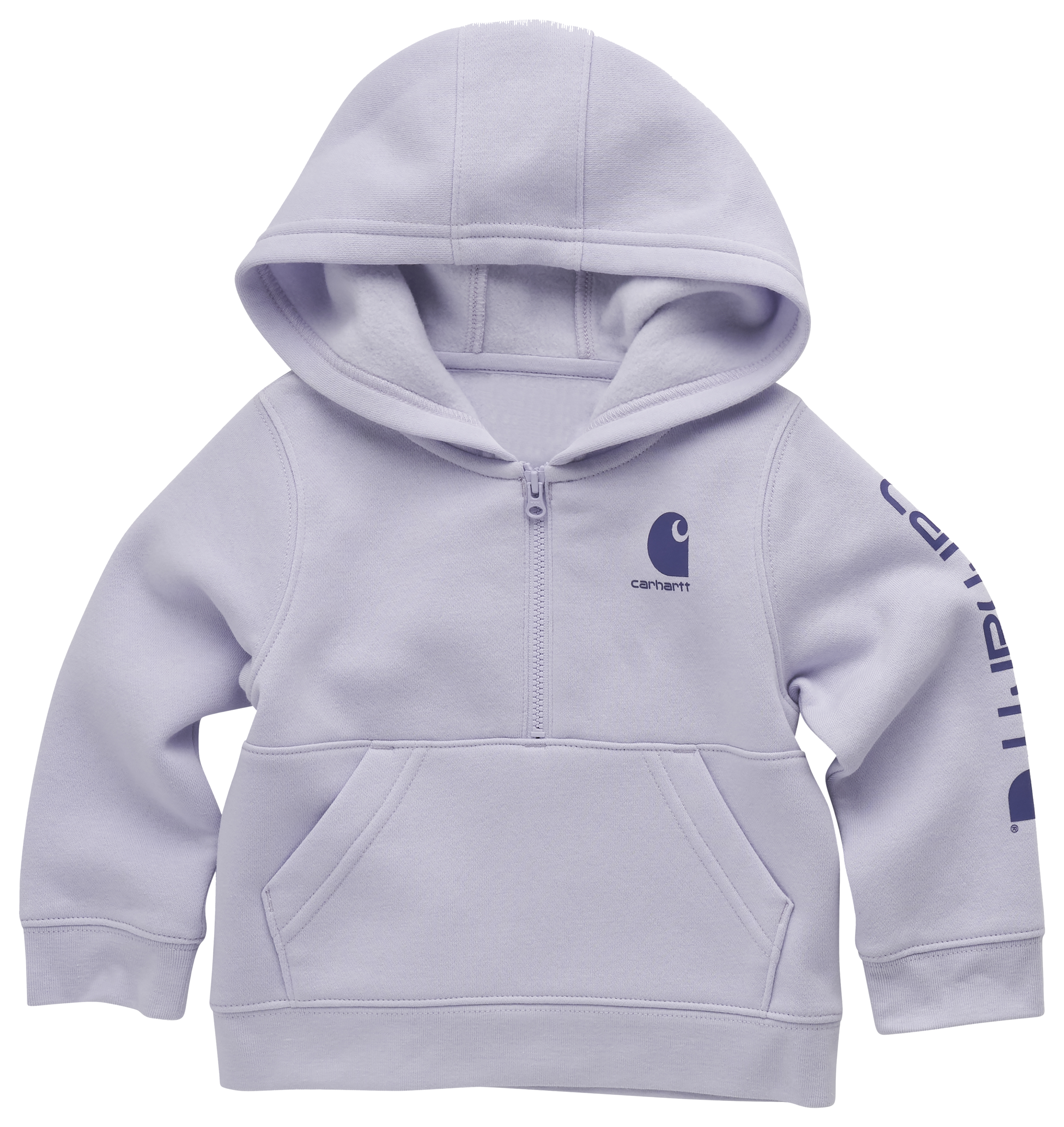 Image of Carhartt Logo Half-Zip Hooded Sweatshirt for Toddlers - Mica - 4T