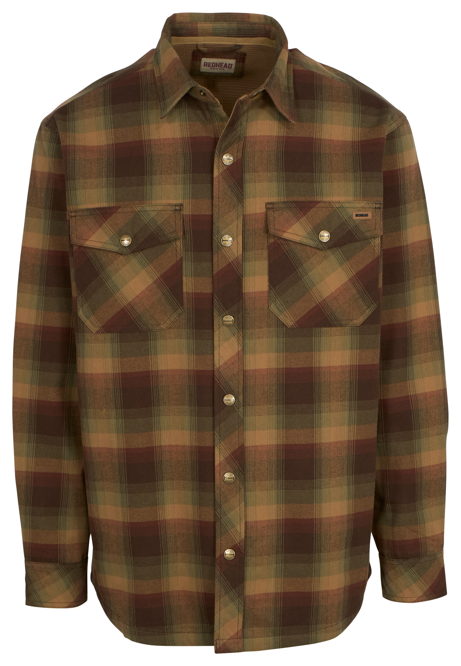 Image of RedHead Pro Series Thermal-Lined Flannel Long-Sleeve Shirt for Men - Java Plaid - L