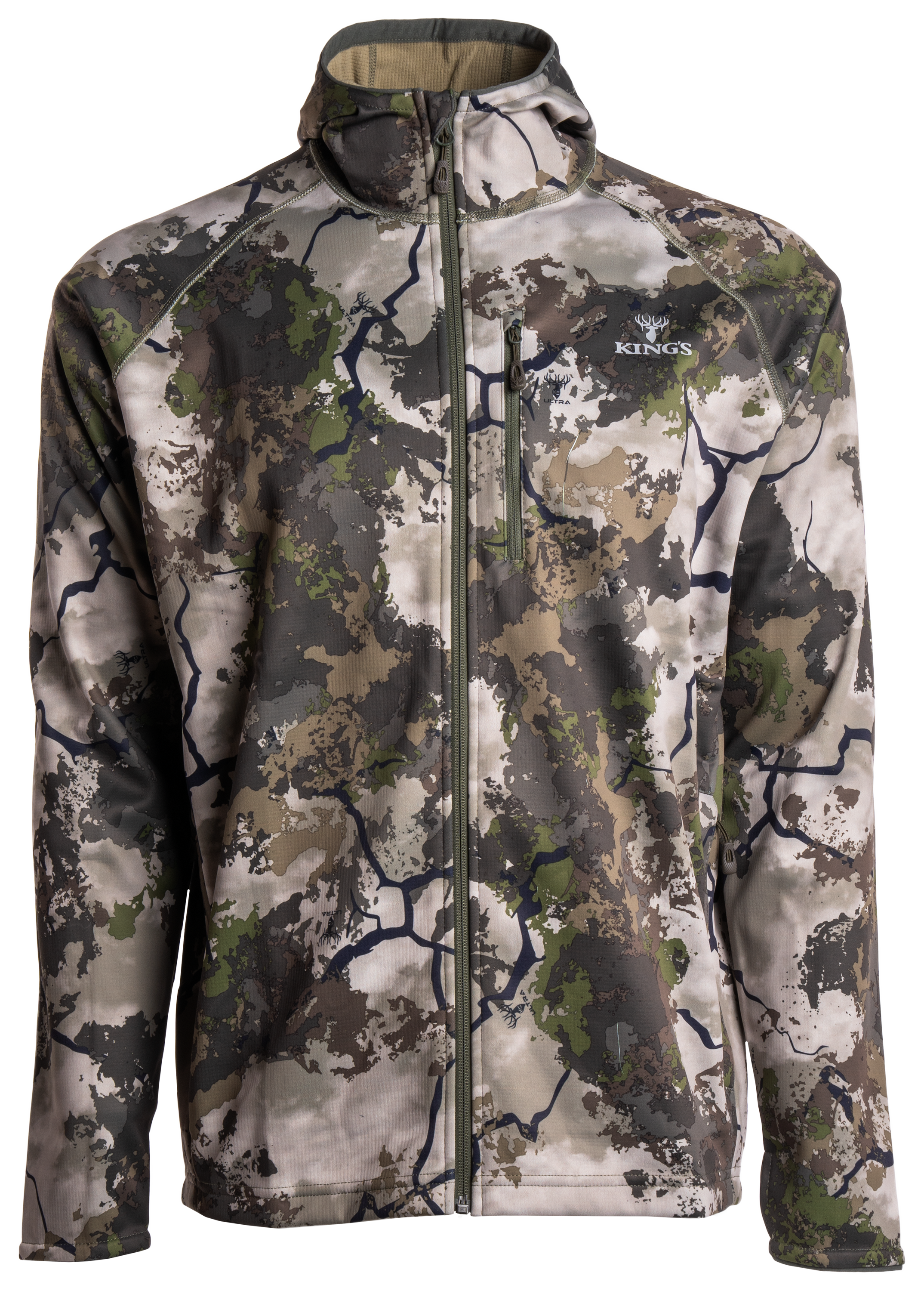 Image of Kings Camo Hunter Full-Zip Hoodie for Men - Kings Camo KC Ultra