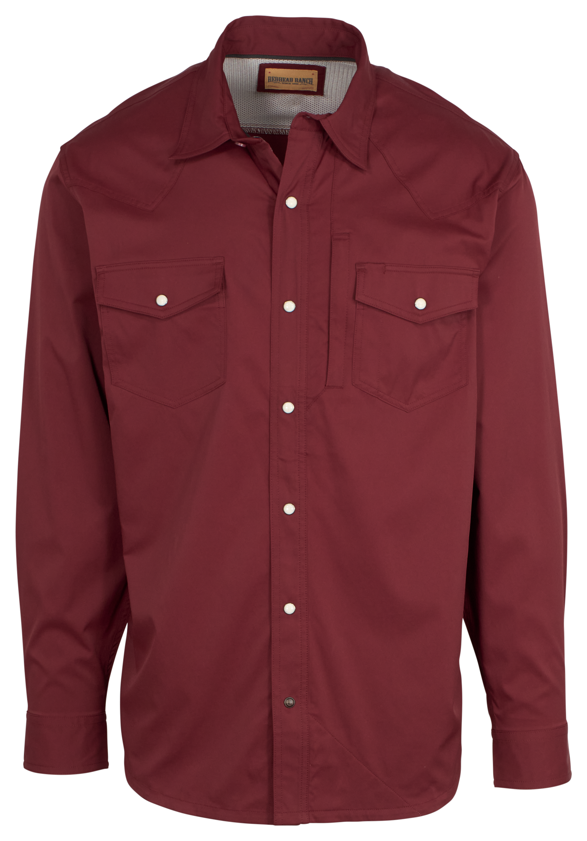 Image of RedHead Ranch Wyatt Snap-Front Long-Sleeve Shirt - Port