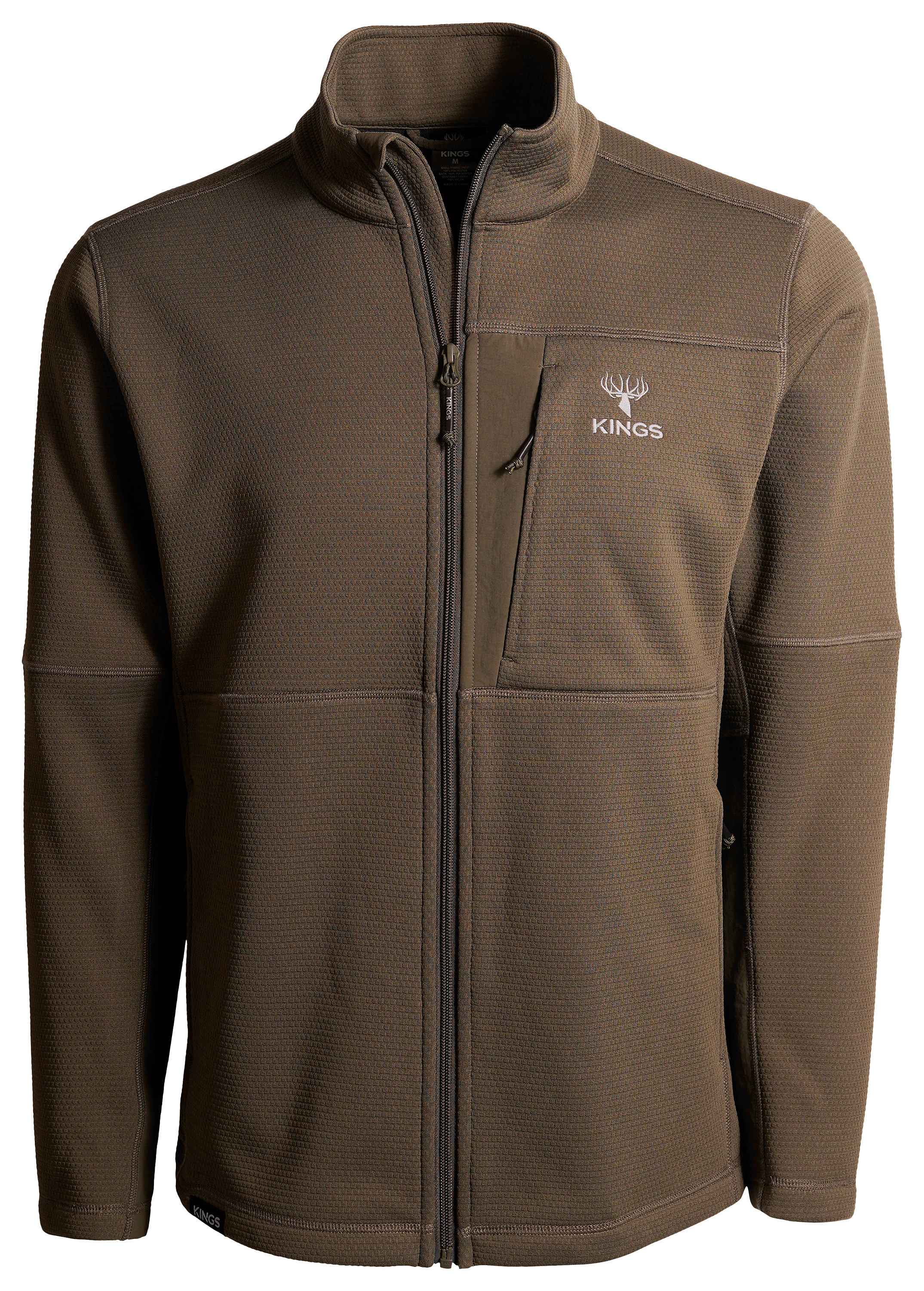 Image of Kings Camo Hunter Highland Full-Zip Pullover for Men - Dark Forest