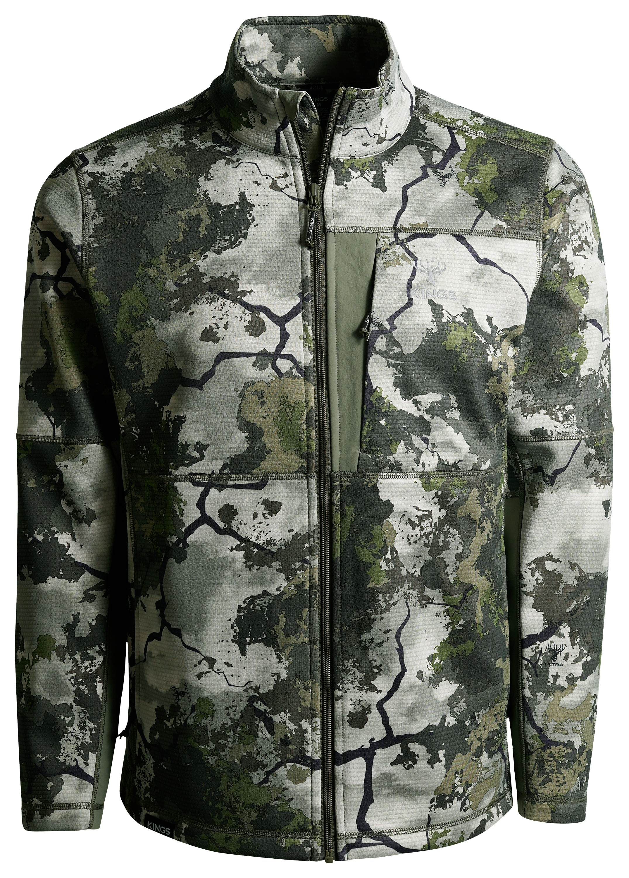 Image of Kings Camo Hunter Highland Full-Zip Pullover for Men - Kings Camo KC Ultra