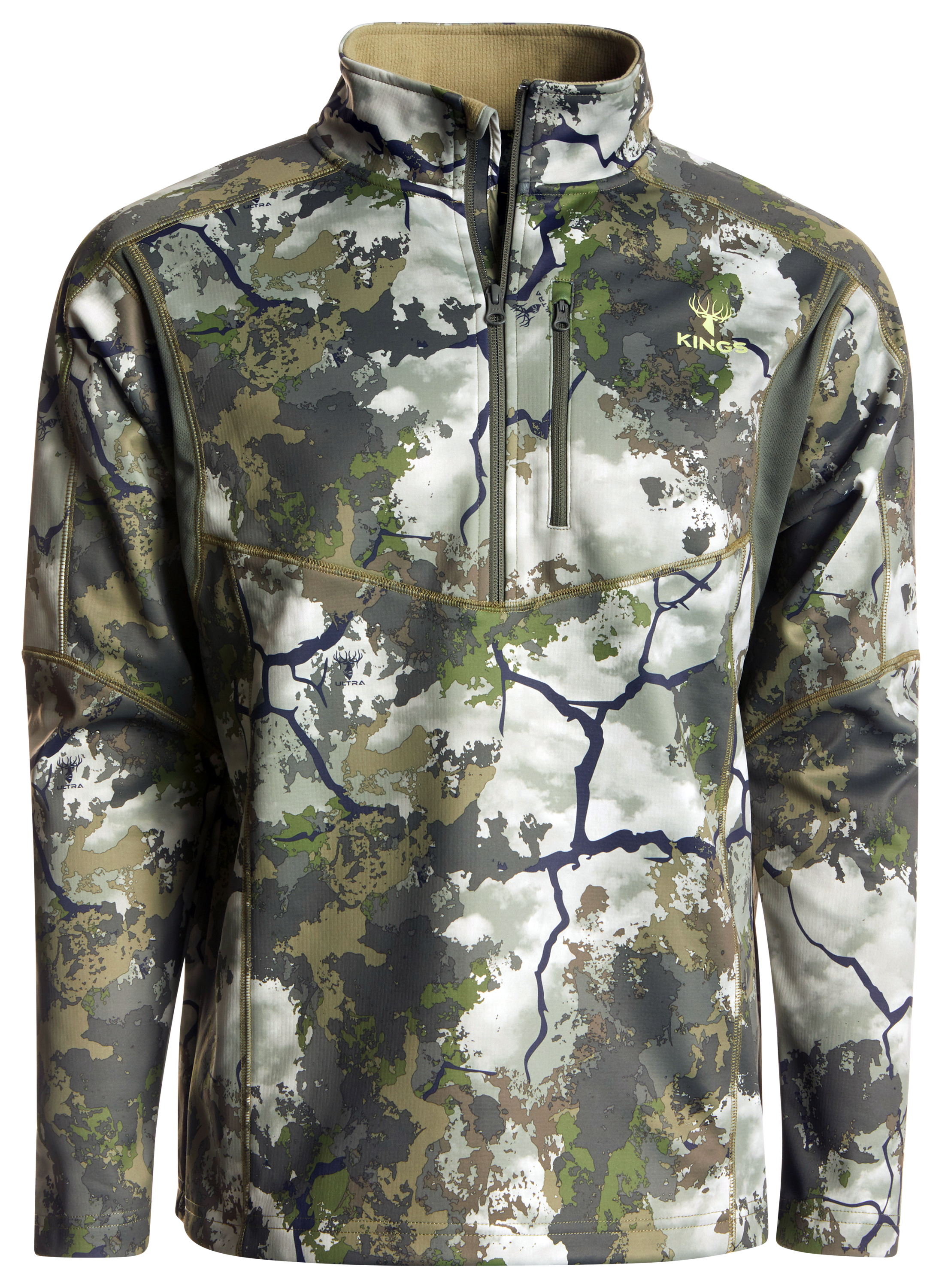 Image of Kings Camo Hunter Quarter-Zip Pullover for Men - Kings Camo KC Ultra