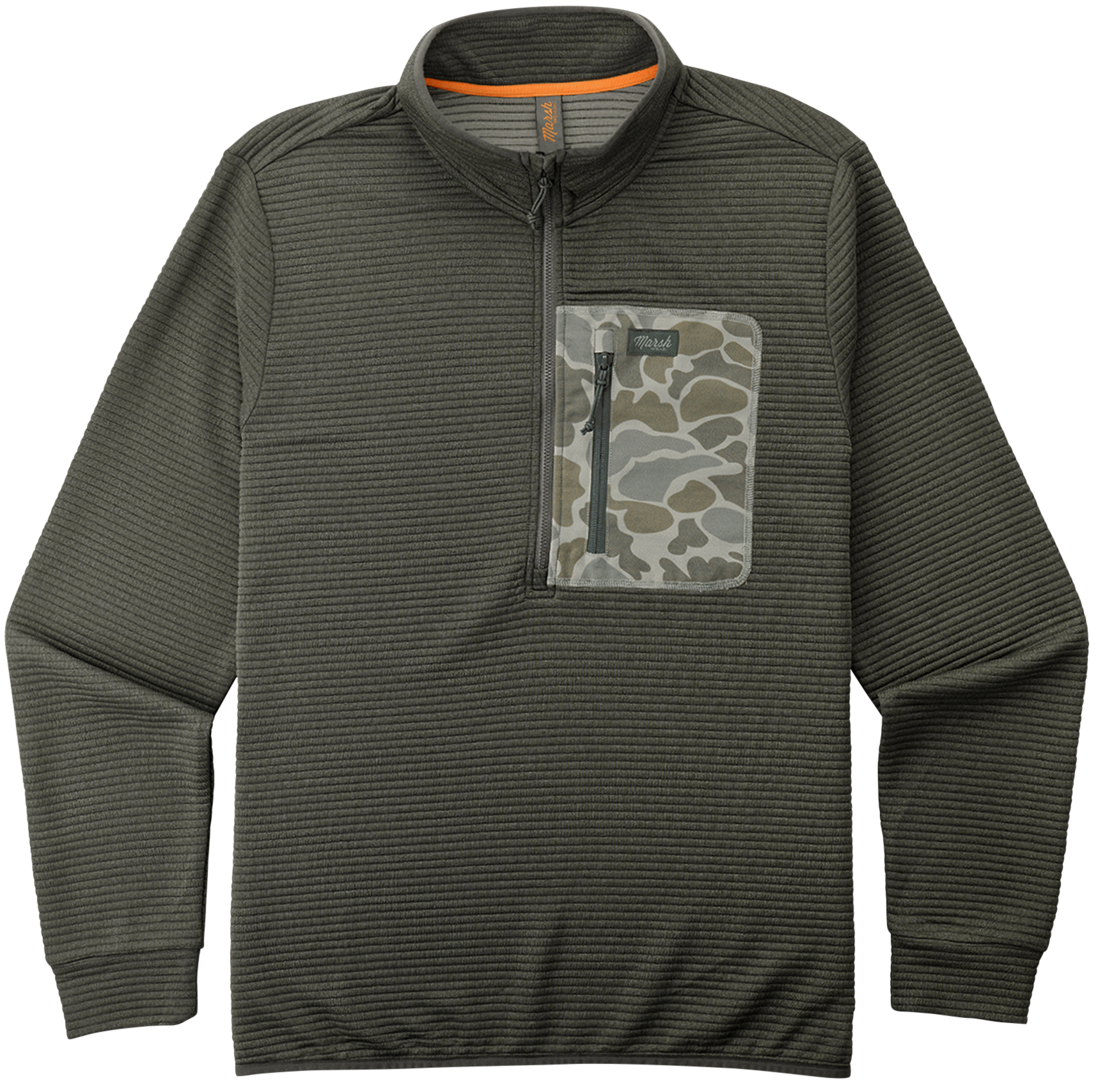 Image of Marsh Wear Sullivan Long-Sleeve Quarter-Zip Pullover for Men - Ash