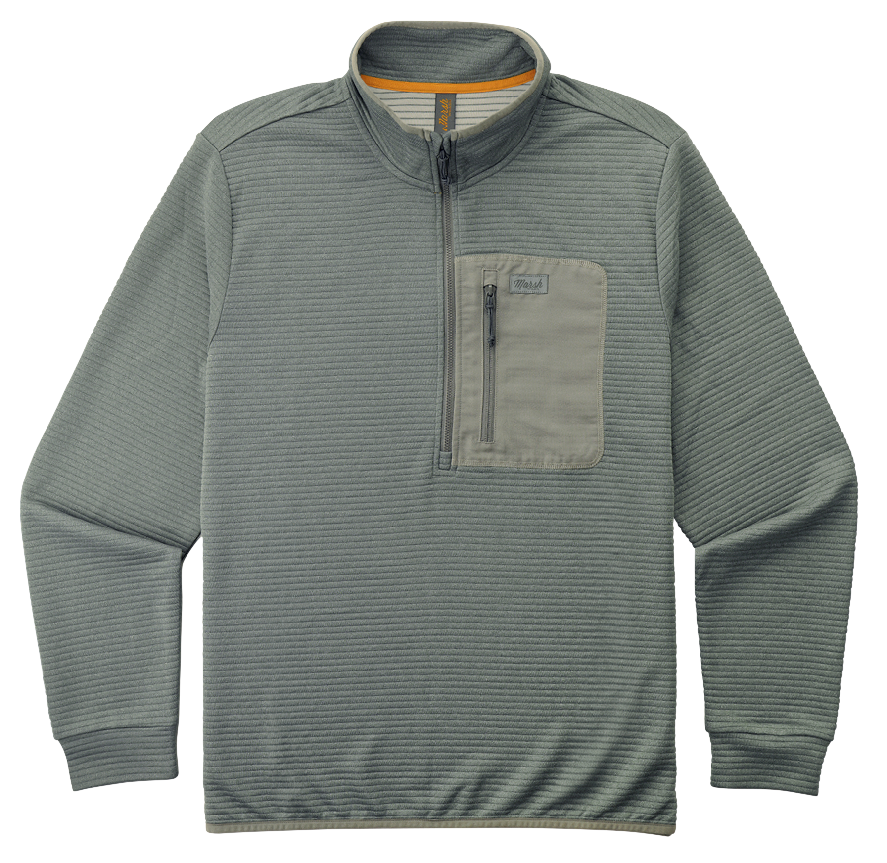 Image of Marsh Wear Sullivan Long-Sleeve Quarter-Zip Pullover for Men - Steel