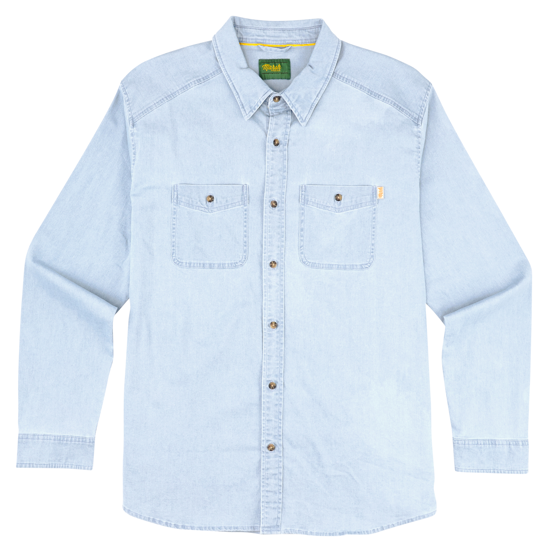 Image of Marsh Wear Delray Denim Shirt for Men - Light Denim - XL