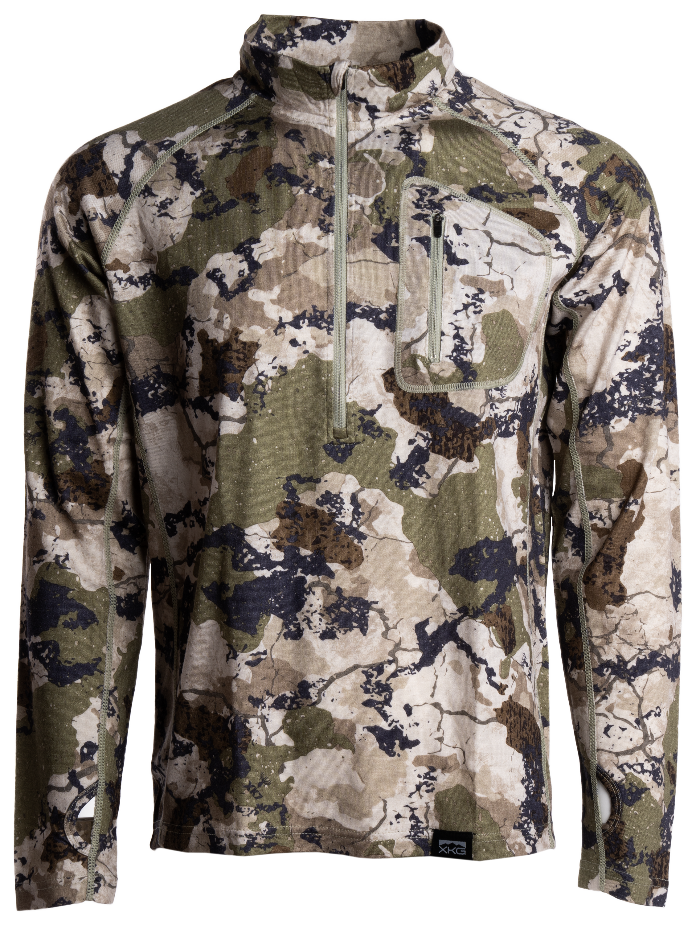 Image of Kings Camo XKG Foundation 260 Merino Quarter-Zip Pullover for Men - Kings Camo XK7
