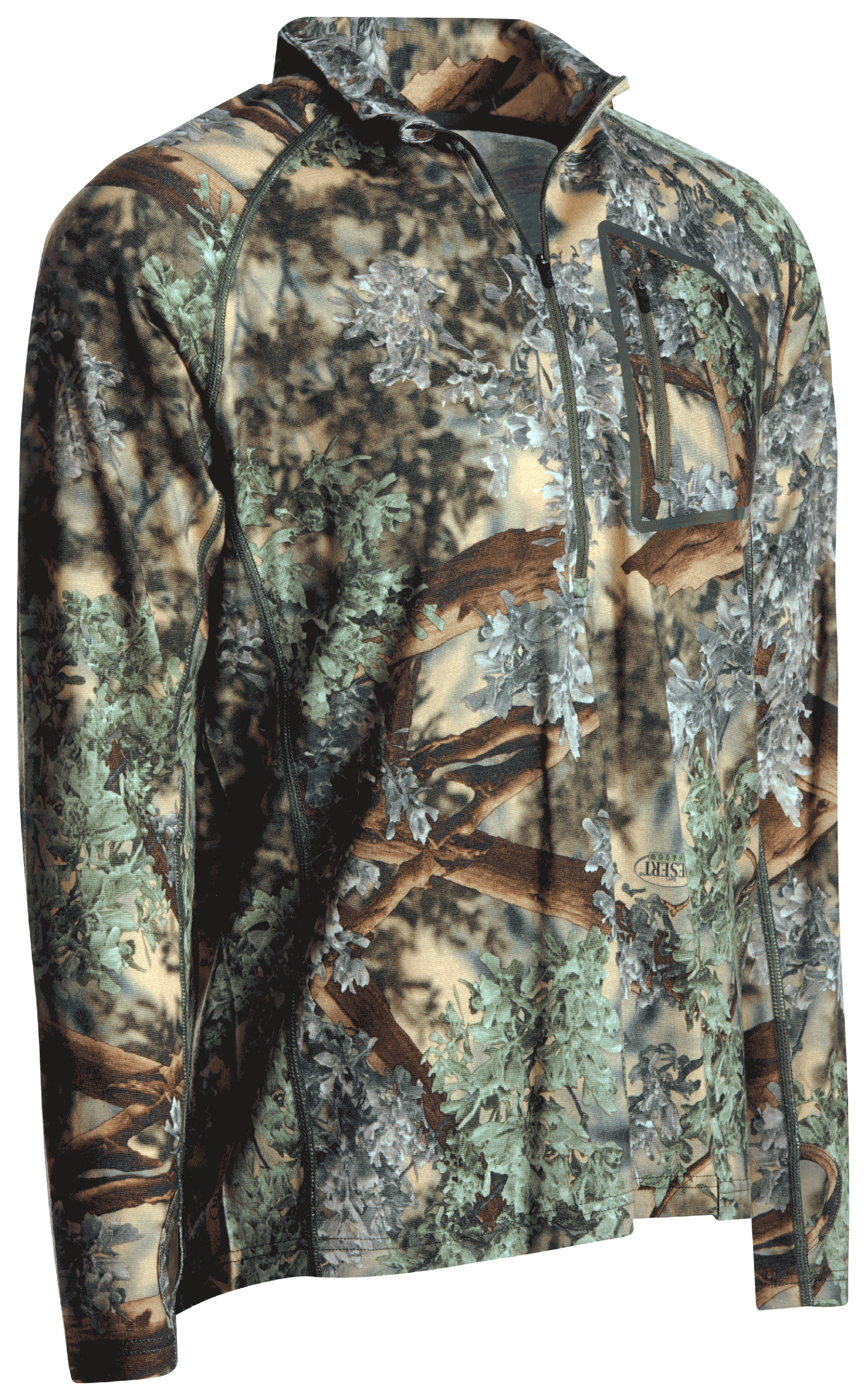 Image of Kings Camo XKG Foundation 260 Merino Quarter-Zip Pullover for Men - Kings Camo Desert Shadow
