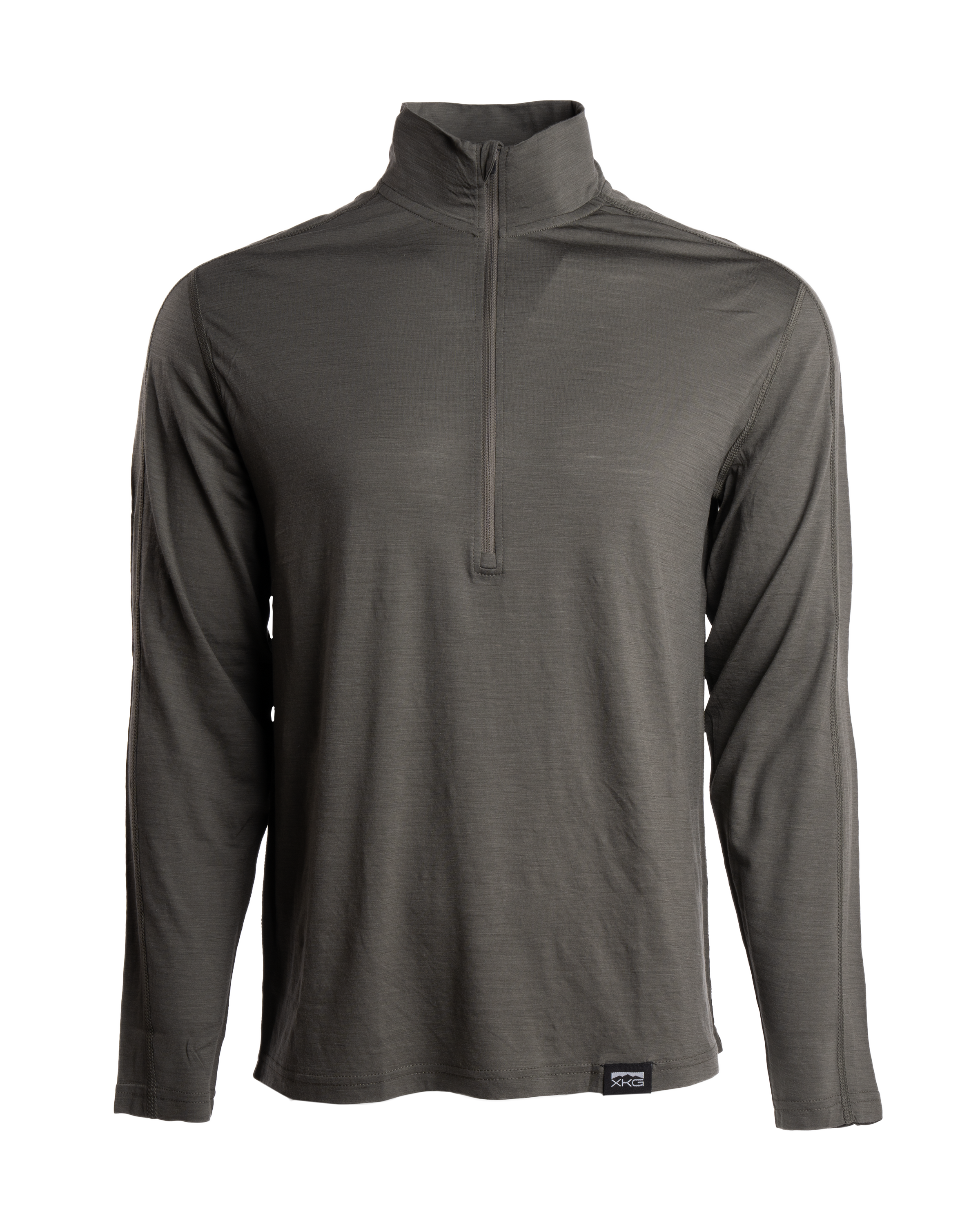Image of Kings Camo XKG Foundation 150 Merino Quarter-Zip Pullover for Men - Olive