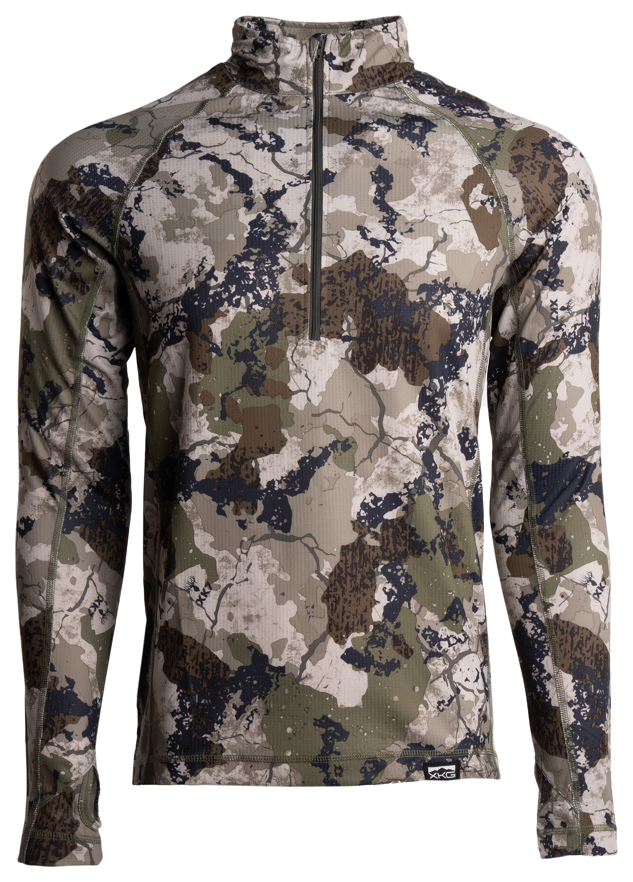 Image of Kings Camo XKG Elevation Quarter-Zip Long-Sleeve T-Shirt for Men - Kings Camo XK7