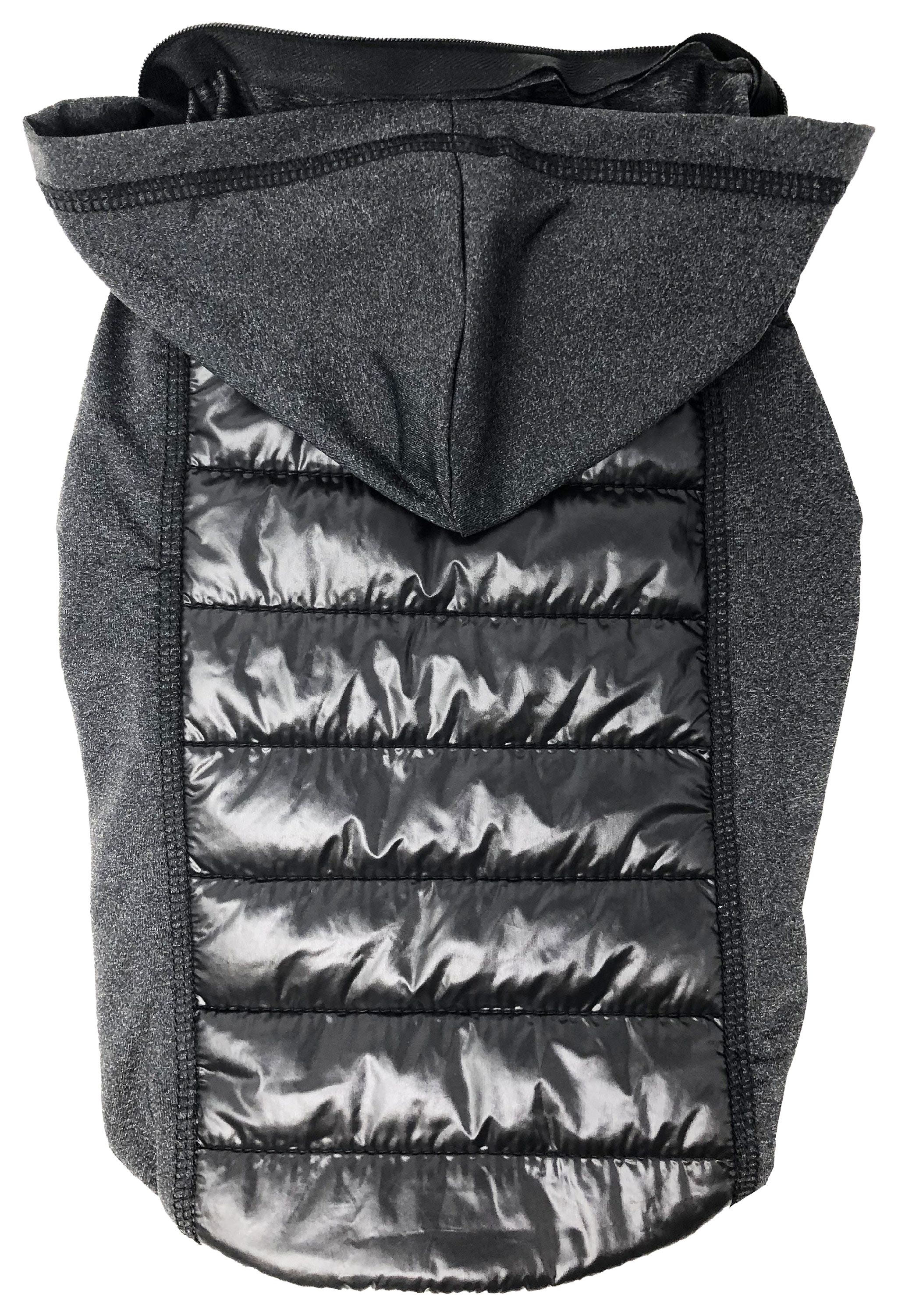 Image of Pet Life Apex Lightweight Hybrid Hooded Coat for Dogs - Black - Large
