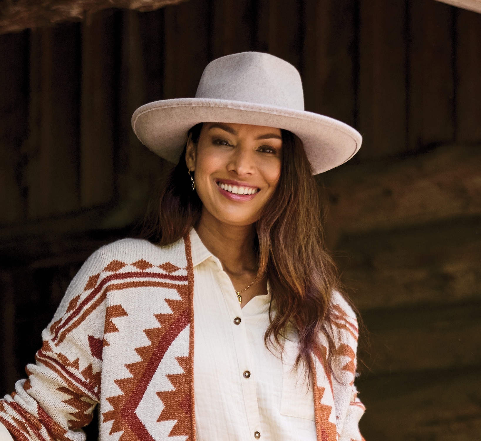 NATURAL REFLECTIONS Faux-Felt Pencil Brim Hat for Ladies