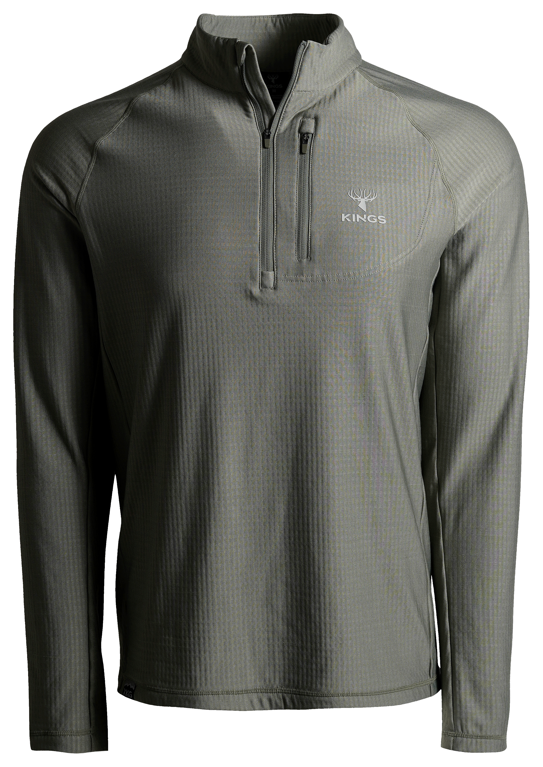 Image of Kings Camo XKG Performance Fleece Quarter-Zip Pullover for Men - Olive - XL