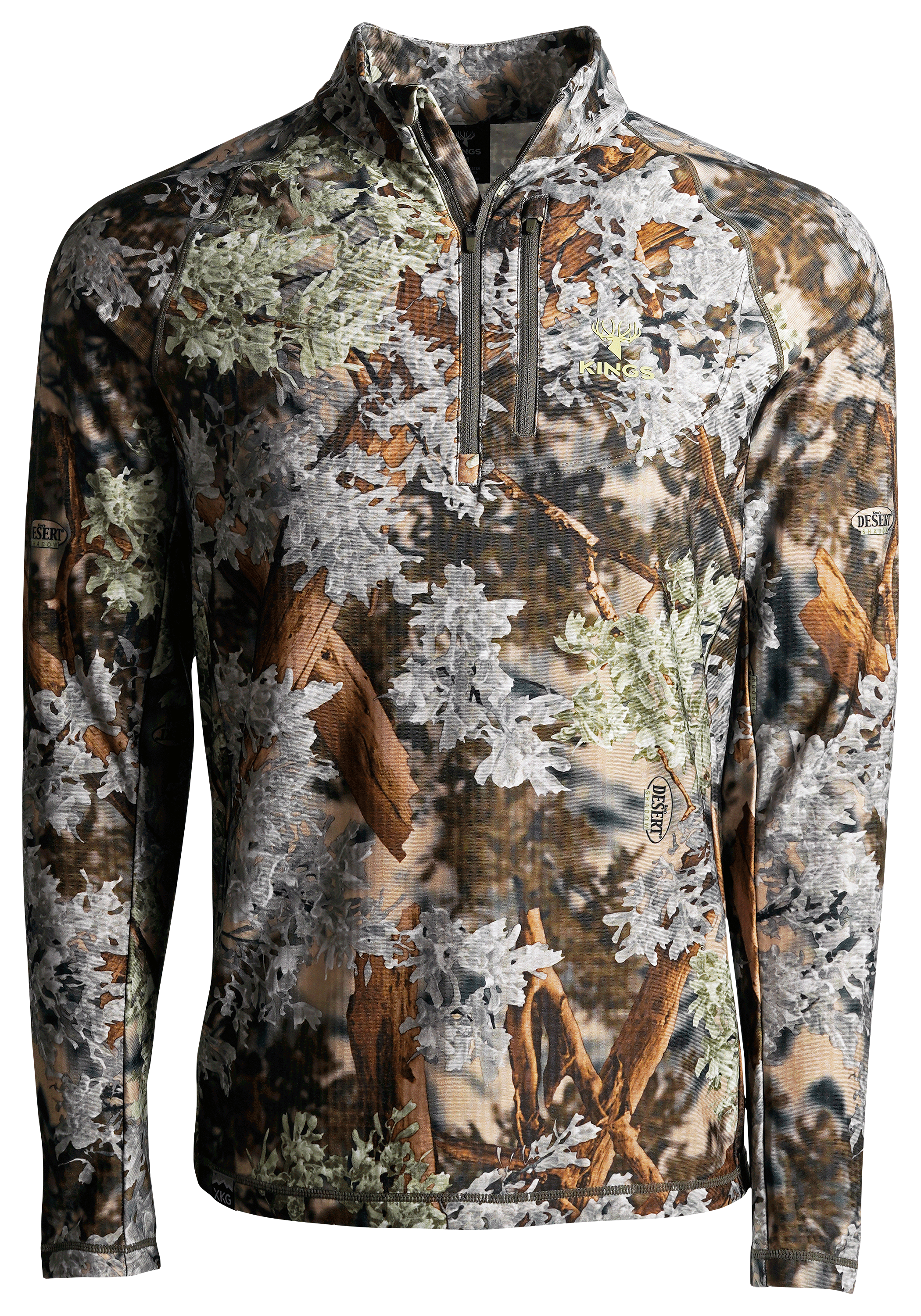 Image of Kings Camo XKG Performance Fleece Quarter-Zip Pullover for Men - Kings Camo Desert Shadow - XL