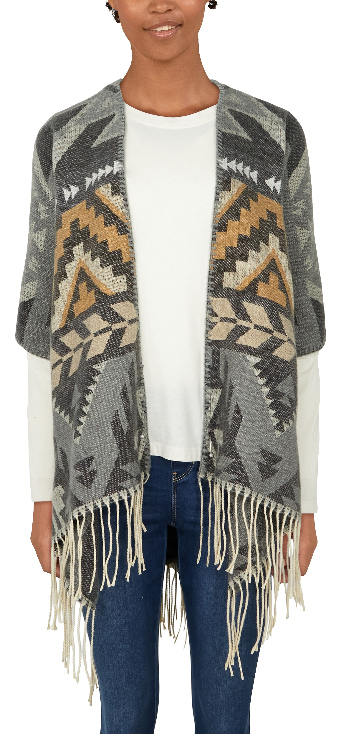 NATURAL REFLECTIONS Glenstone Ikat Ruana