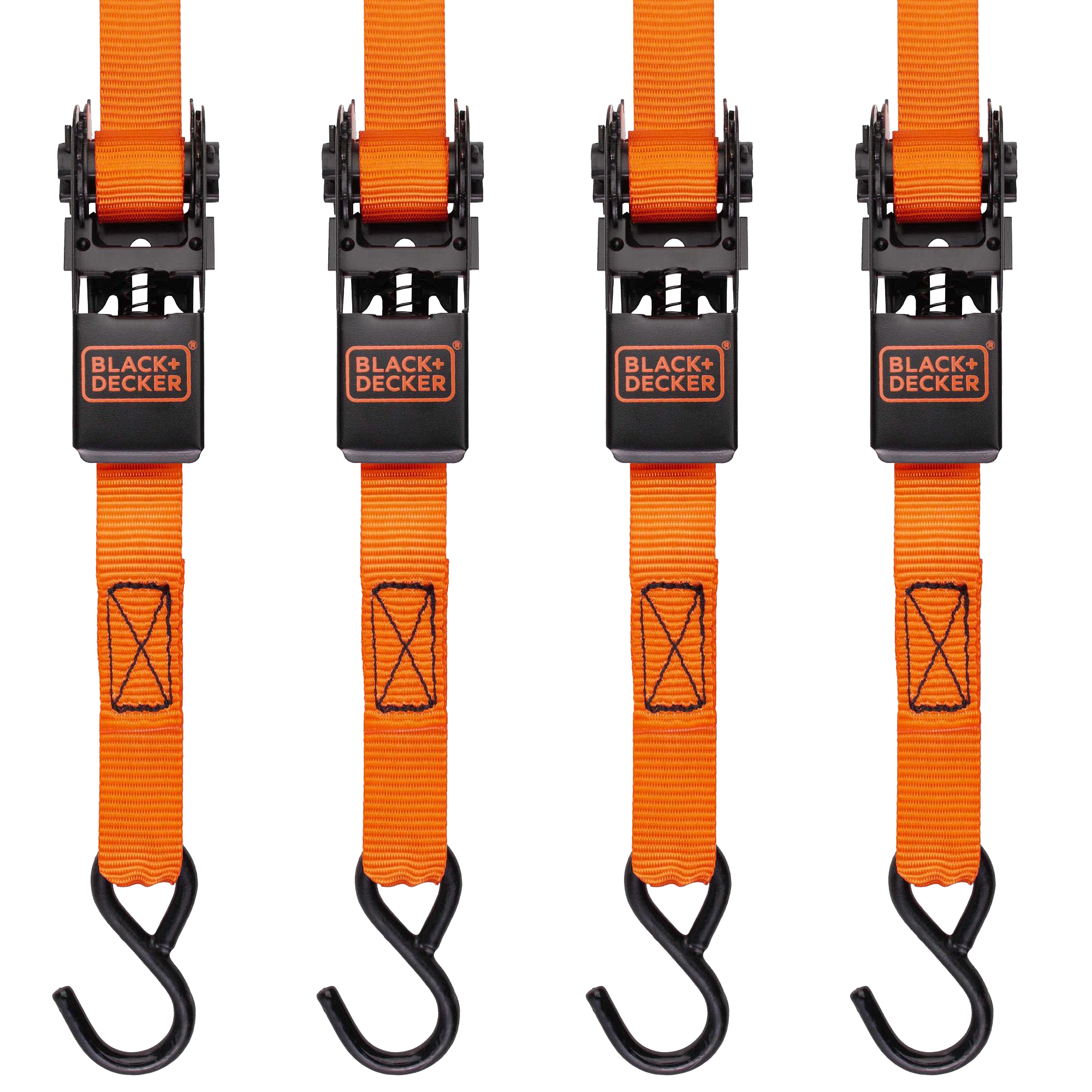 Image of BLACK+DECKER 10' Light-Duty Ratchet Tie-Down Straps - 4-Pack