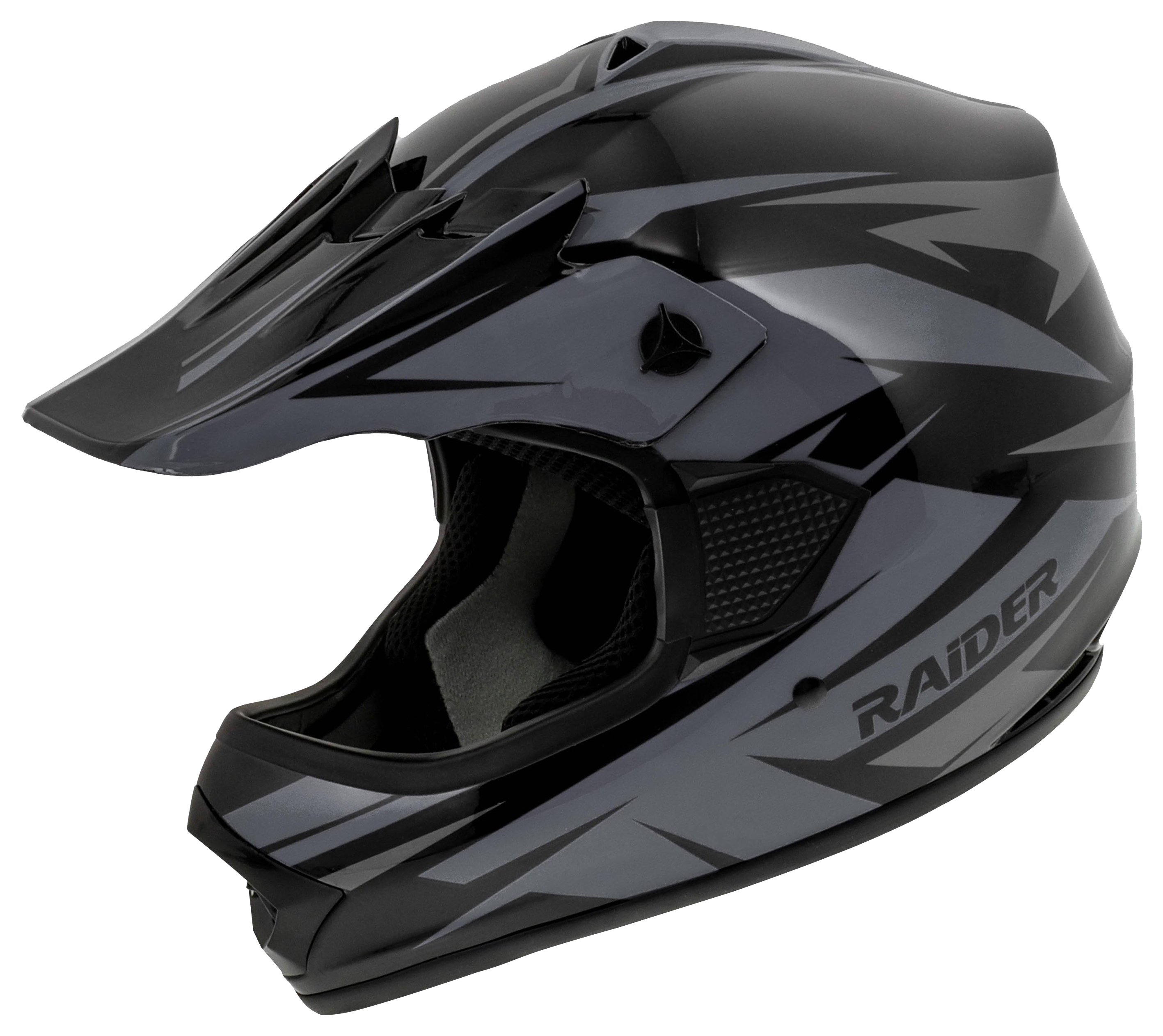 Image of Raider GX4 MX Helmet for Youth - M - Black/Silver