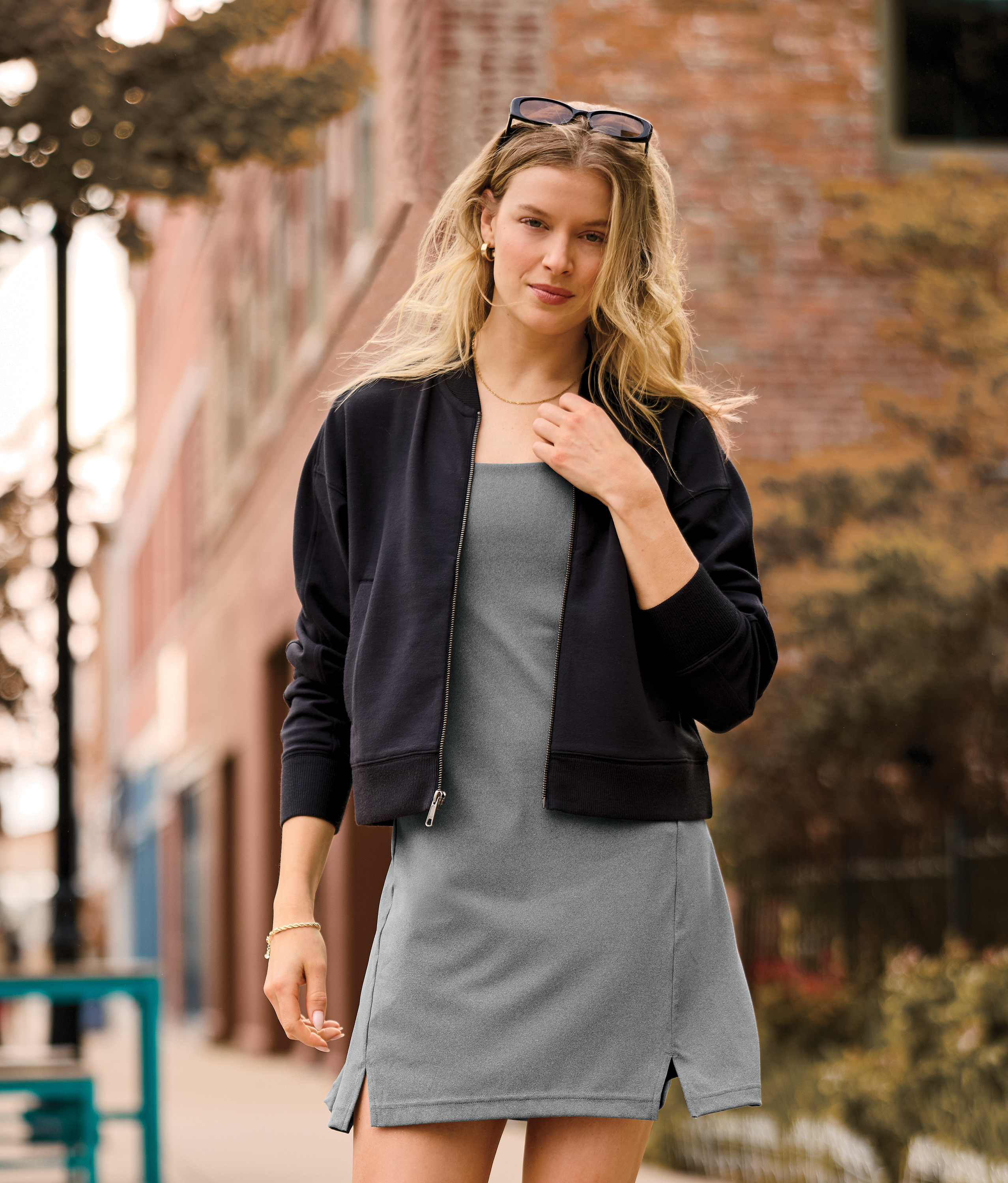 Image of Natural Reflections Soft Haven Bomber Jacket for Ladies - Moonless Night - L