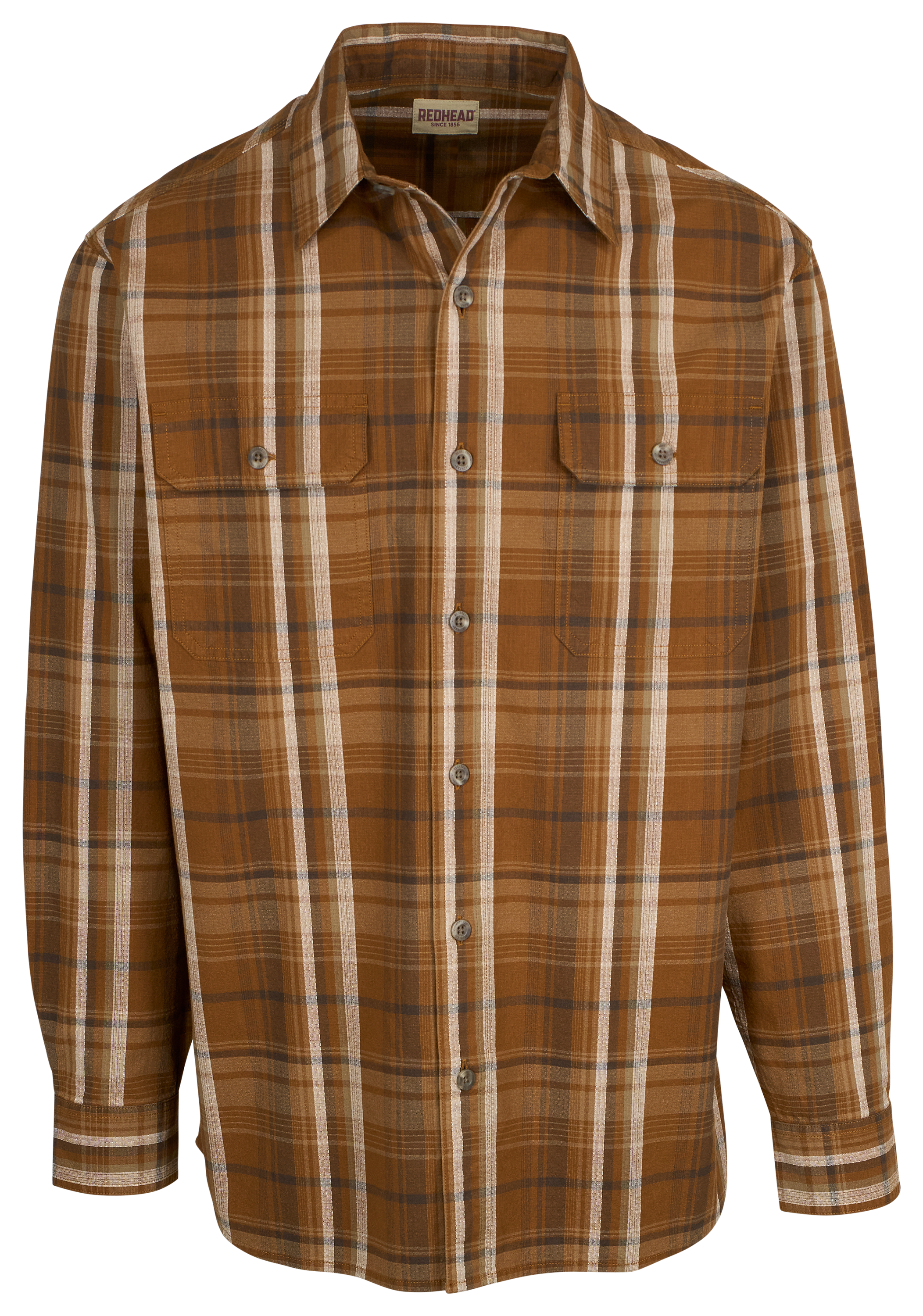 Image of RedHead Rock Creek Ripstop Plaid Long-Sleeve Shirt for Men - Ermine Plaid