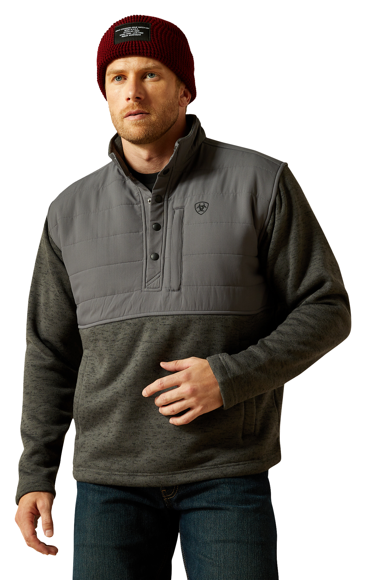 ARIAT Caldwell Reinforced Snap Sweater for Men