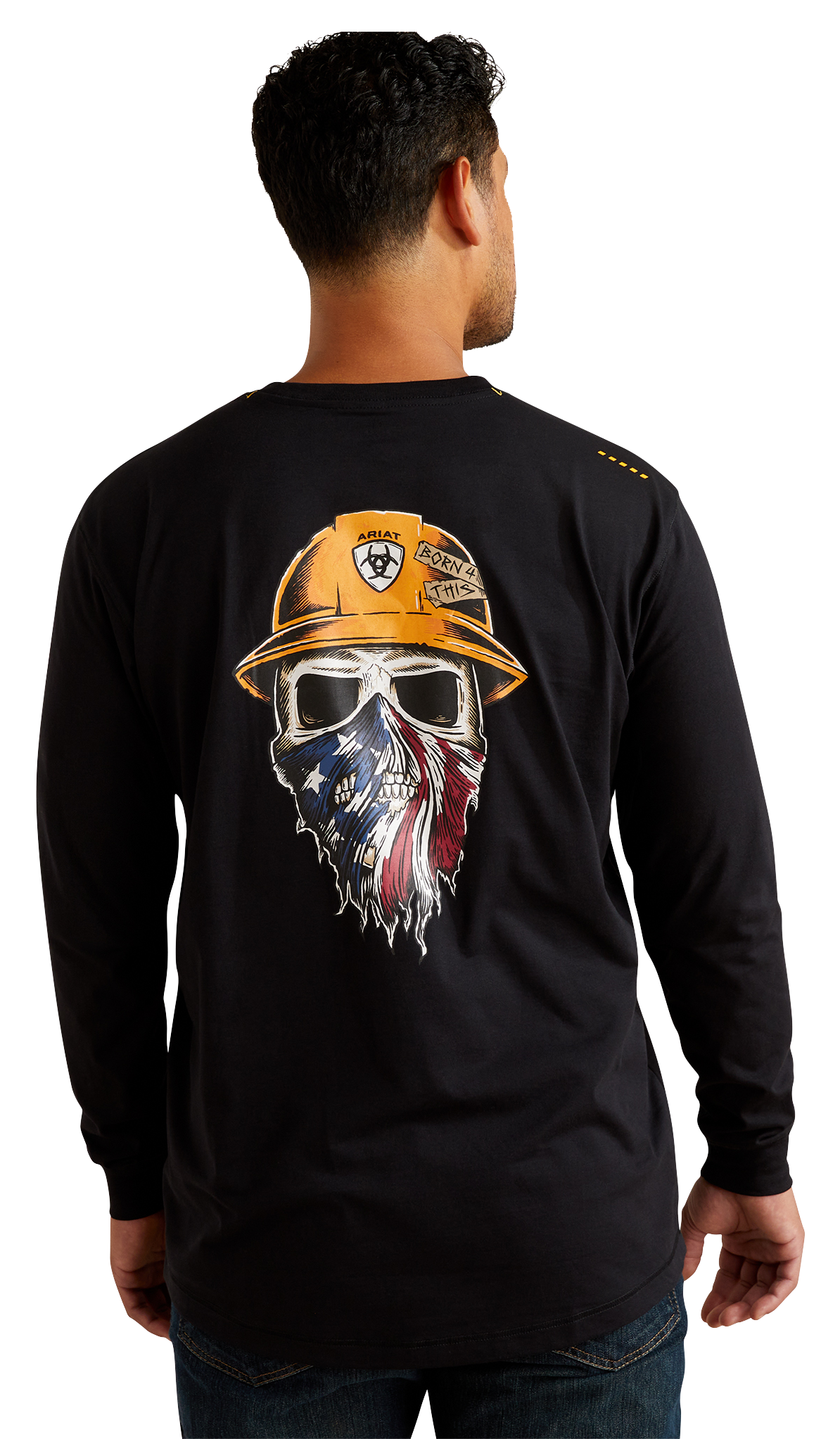 ARIAT Rebar Workman Born for This Ribbed Long-Sleeve Shirt for Men