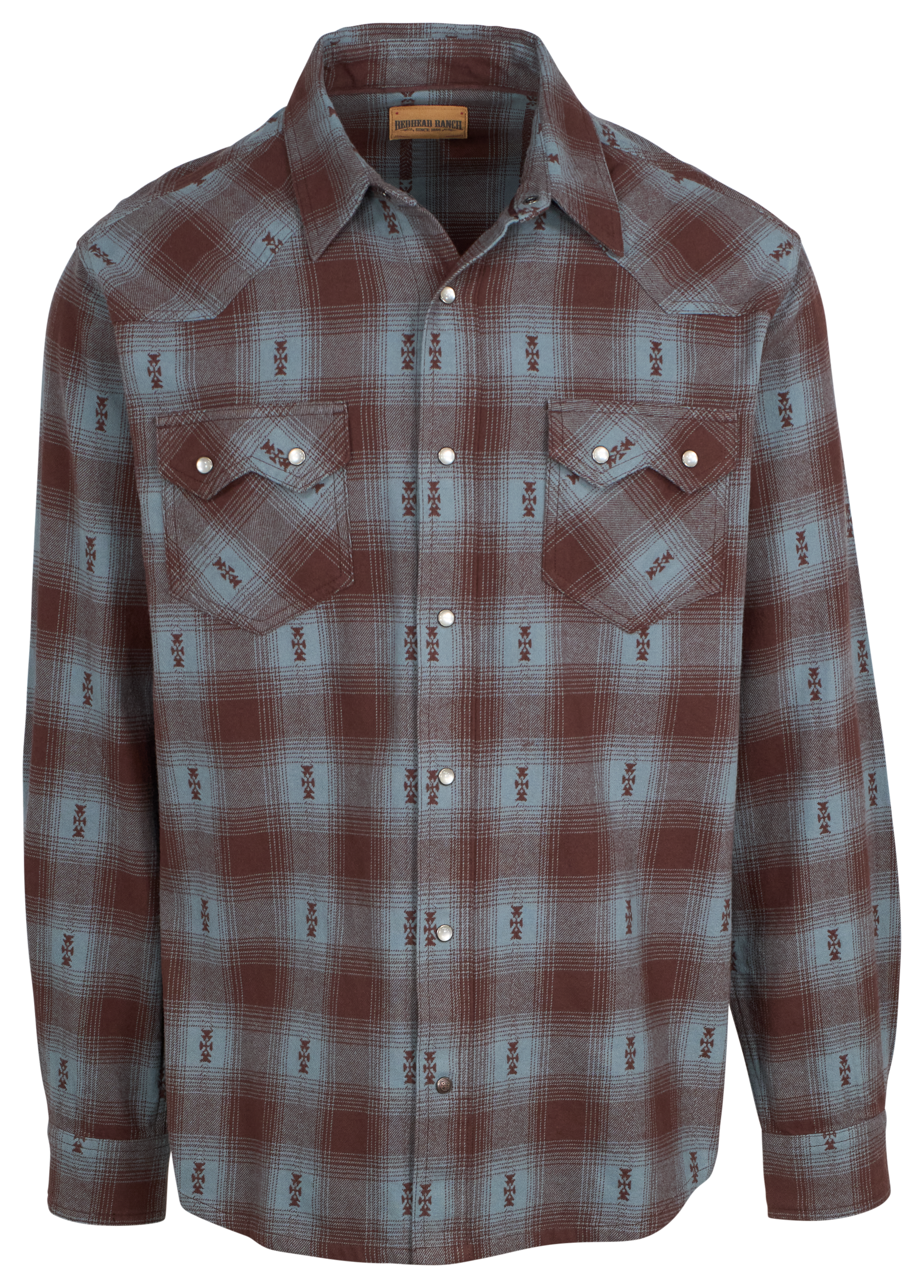 Image of RedHead Ranch Needle Eye Long-Sleeve Flannel Shirt for Men - Tropper Plaid