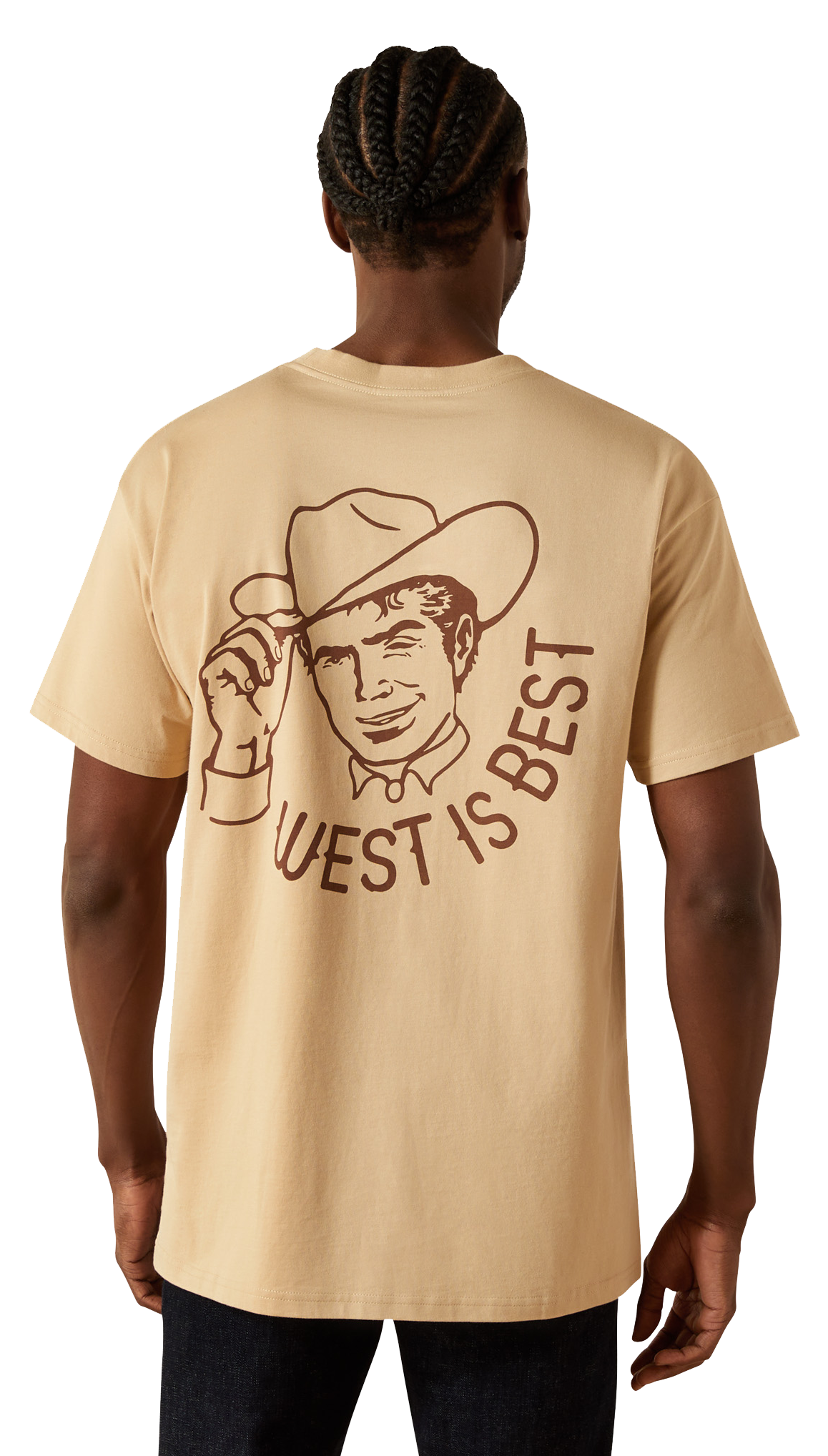 Image of Ariat Sendero West Is Best Short-Sleeve T-Shirt for Men - Irish Cream