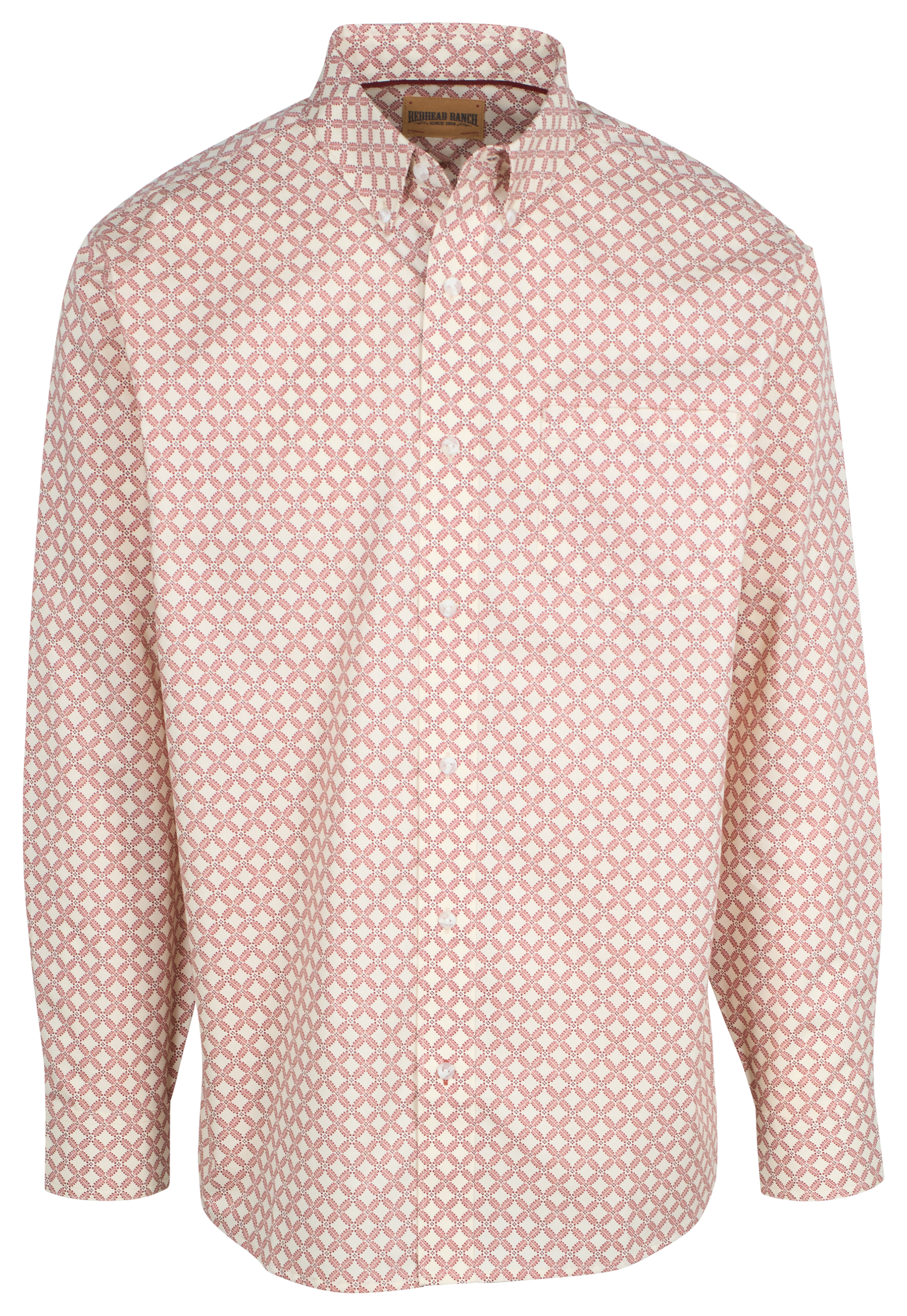 Image of RedHead Ranch Rifle Falls Wrinkle-Free Button-Down Long-Sleeve Shirt - Red Ochre