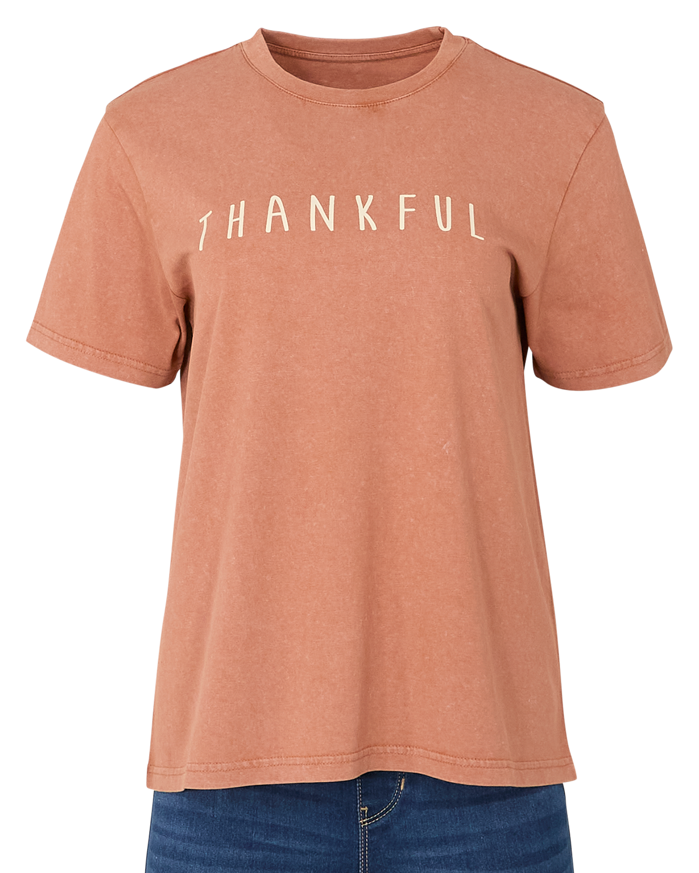 NATURAL REFLECTIONS Thankful Short-Sleeve T-Shirt for Ladies