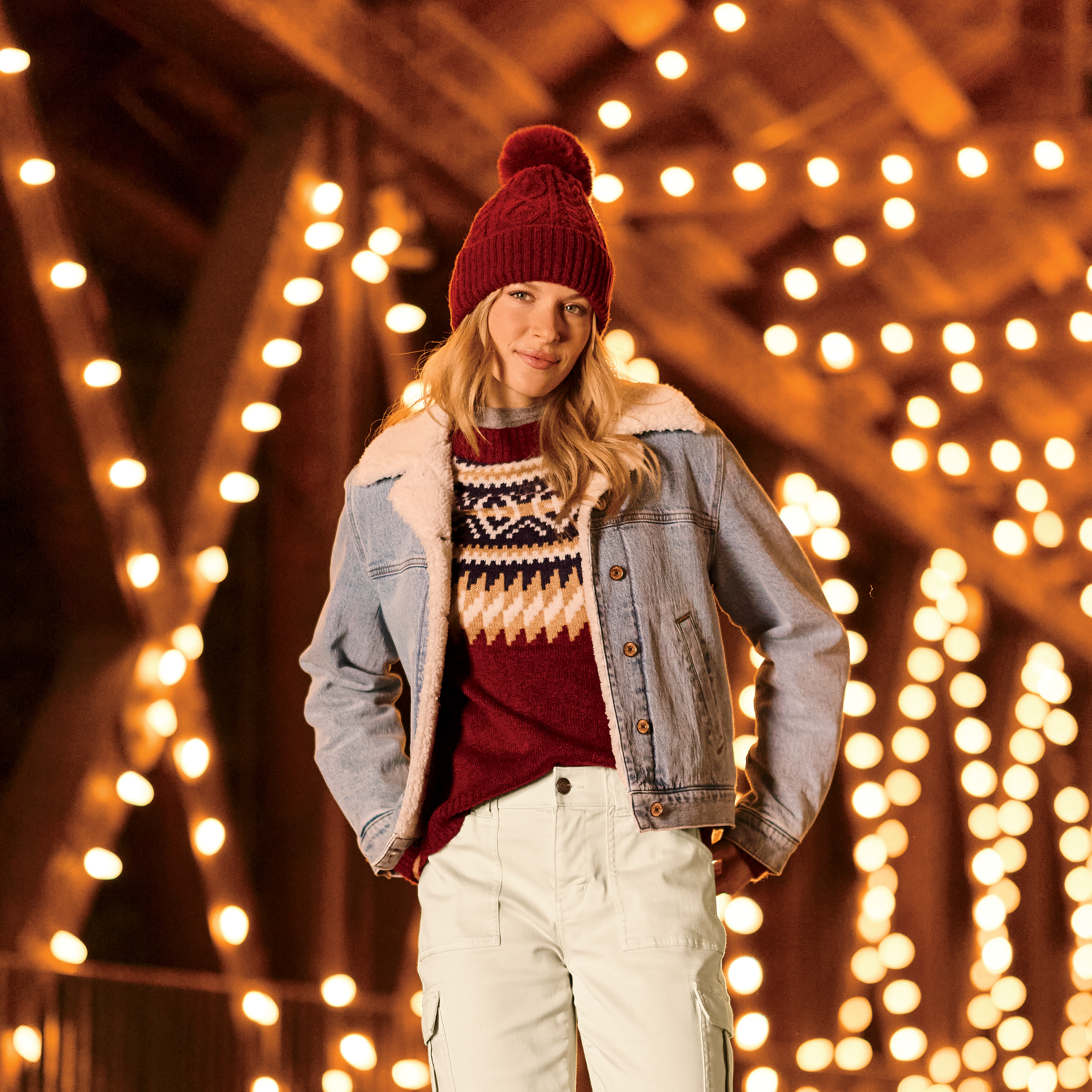 Image of Natural Reflections Fairisle Crew-Neck Sweater