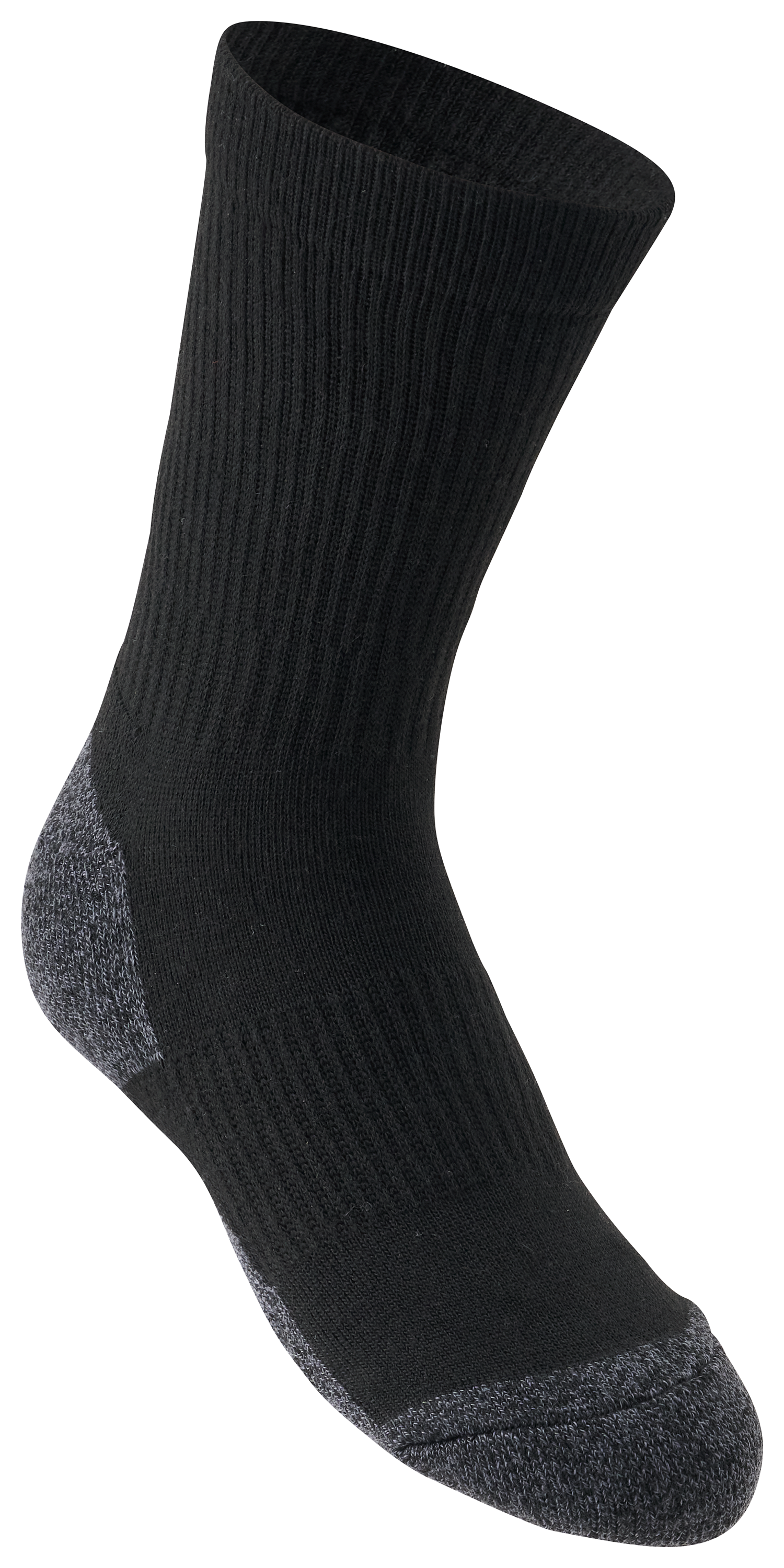 Image of Bass Pro Shops Performance Crew Socks for Kids 6-Pack - Black