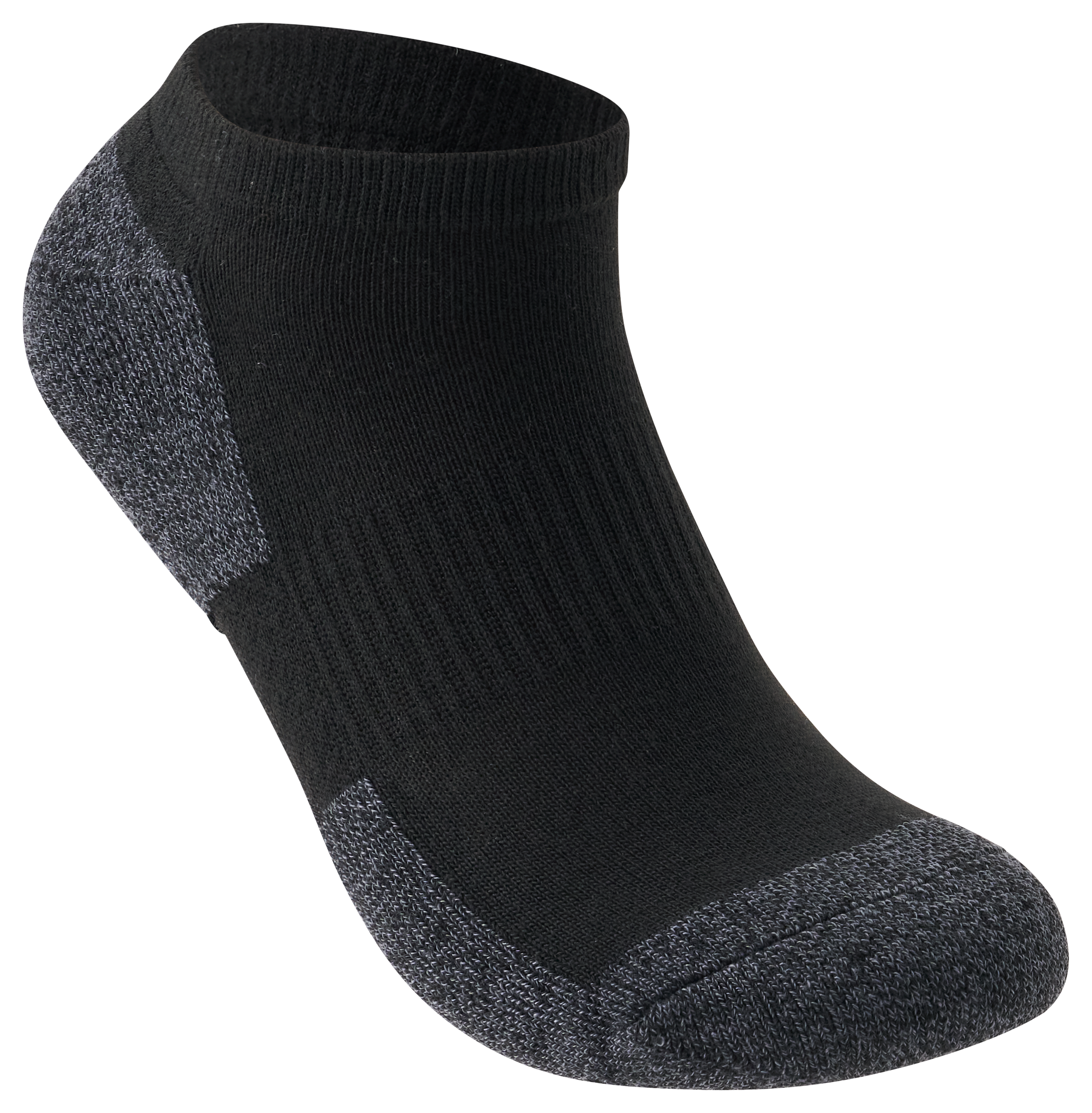 Image of Natural Reflections Performance No-Show Socks 6-Pack - Black