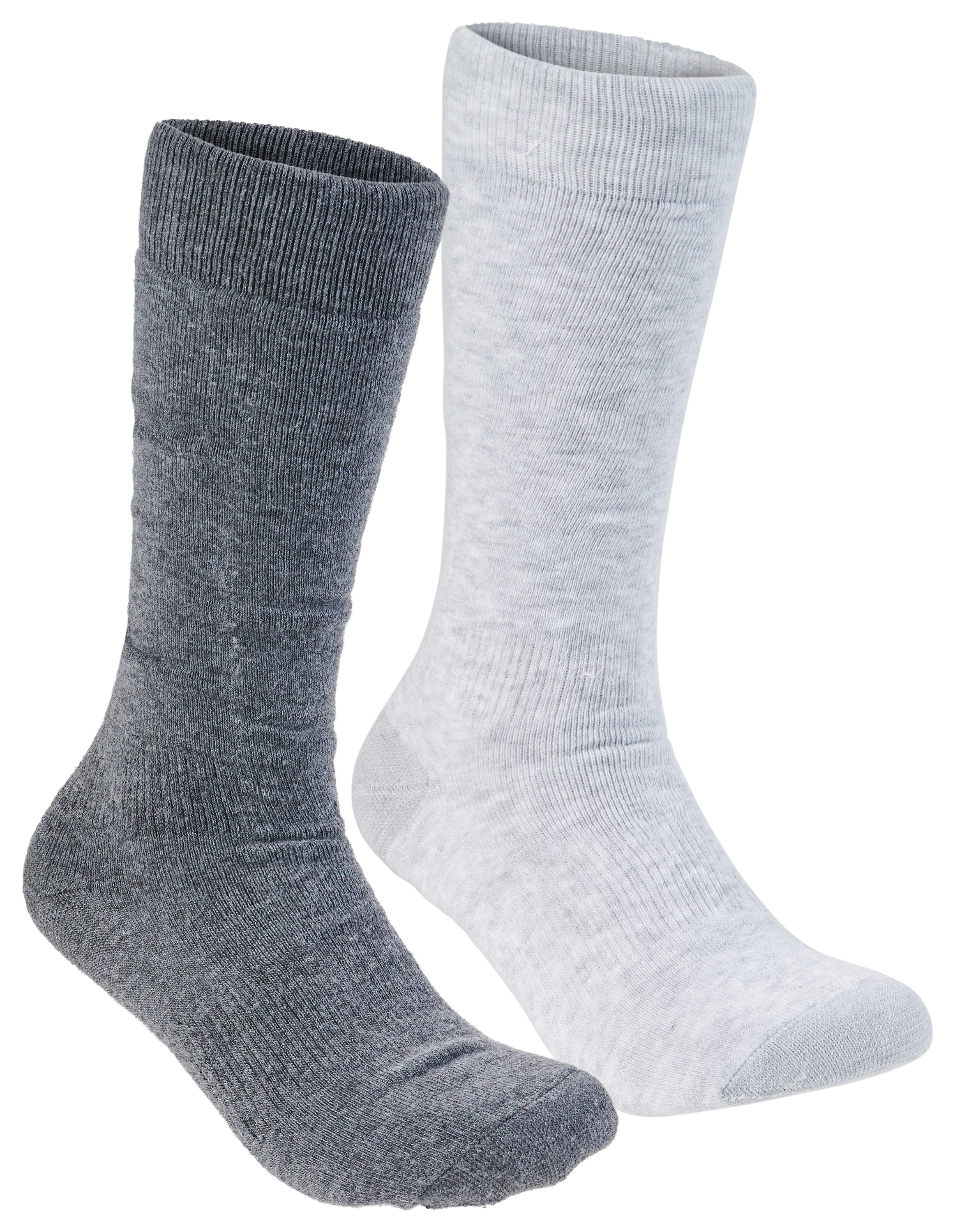 Image of Natural Reflections Boot Socks 2-Pair Pack - Charcoal/Grey