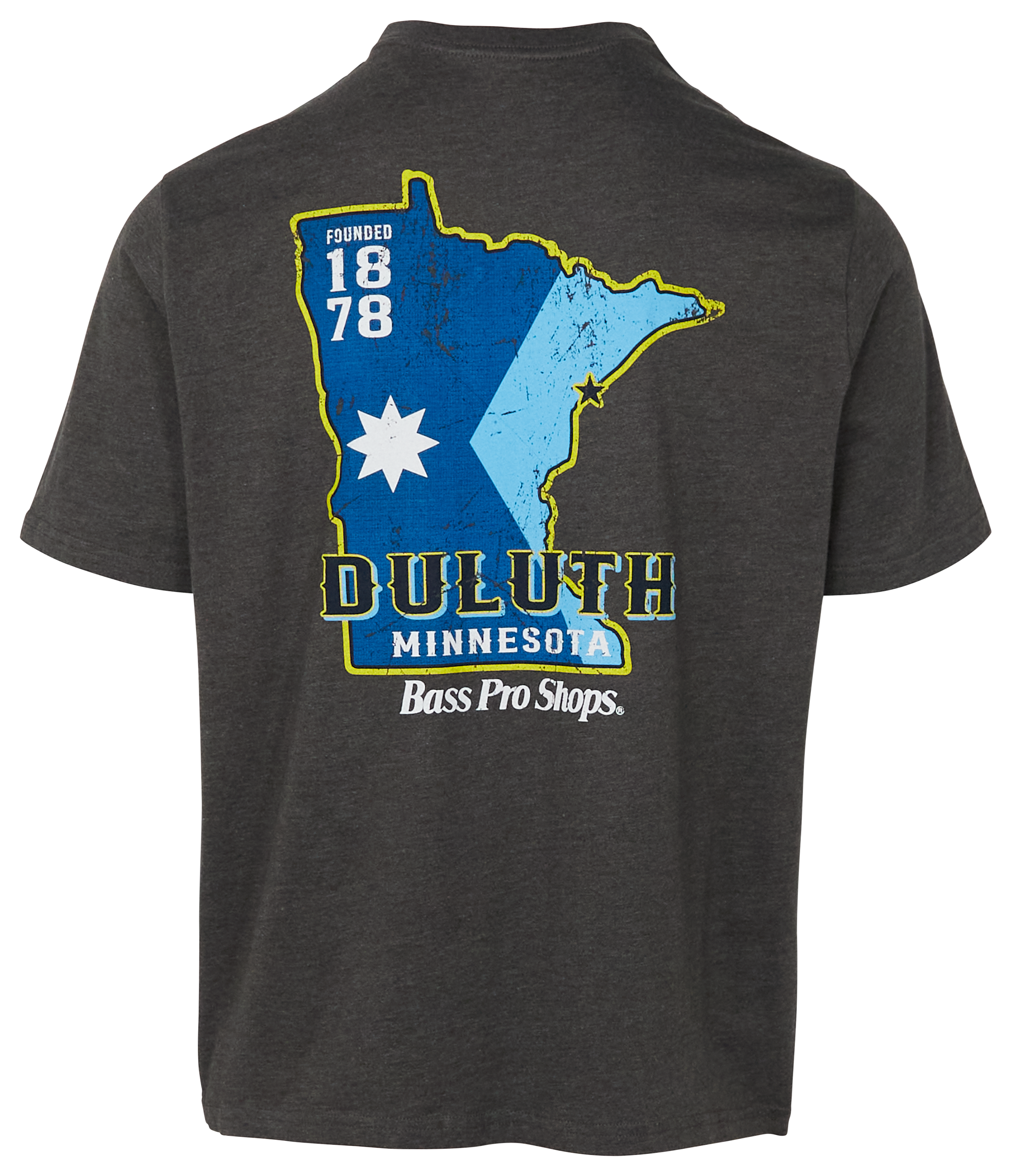 Image of Bass Pro Shops Duluth Minnesota Short-Sleeve T-Shirt for Men - Charcoal Heather